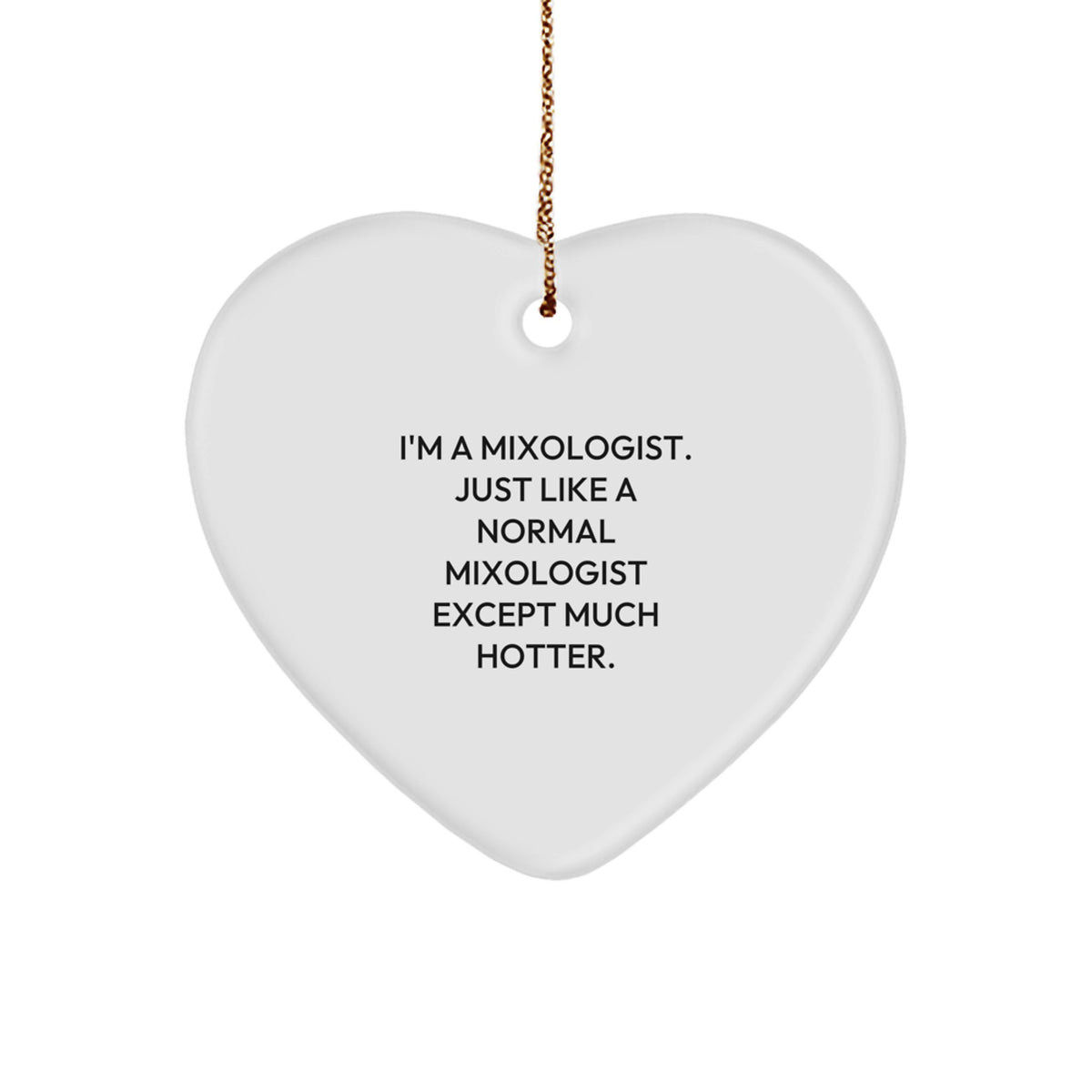 Funny Mixologist Heart Ornament Gifts from Men to Women Friends for Christmas Unique Decorations - Image 1
