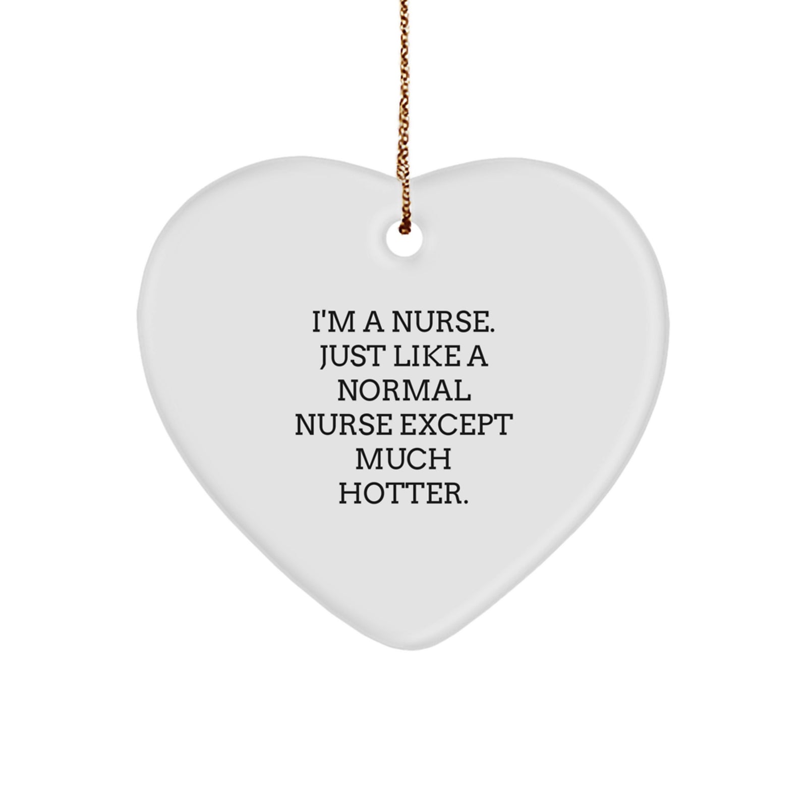 Funny Nurse Heart Ornament Gifts from Men to Women Coworkers Christmas Unique Presents - Image 1
