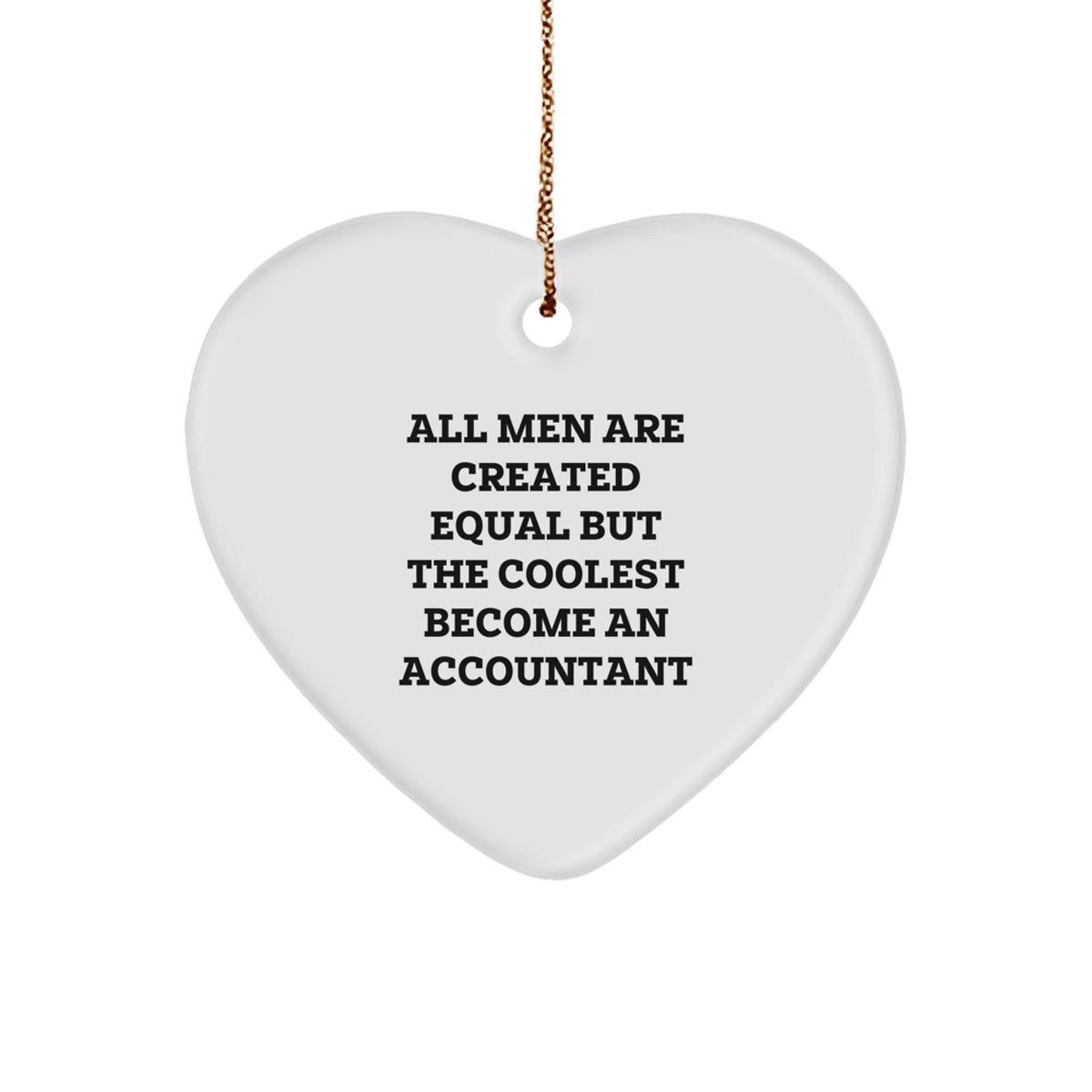 Funny Quote Accountant Gifts from Men, Heart Ornament, Christmas Unique Presents for Accountant Friends and Family - Image 1