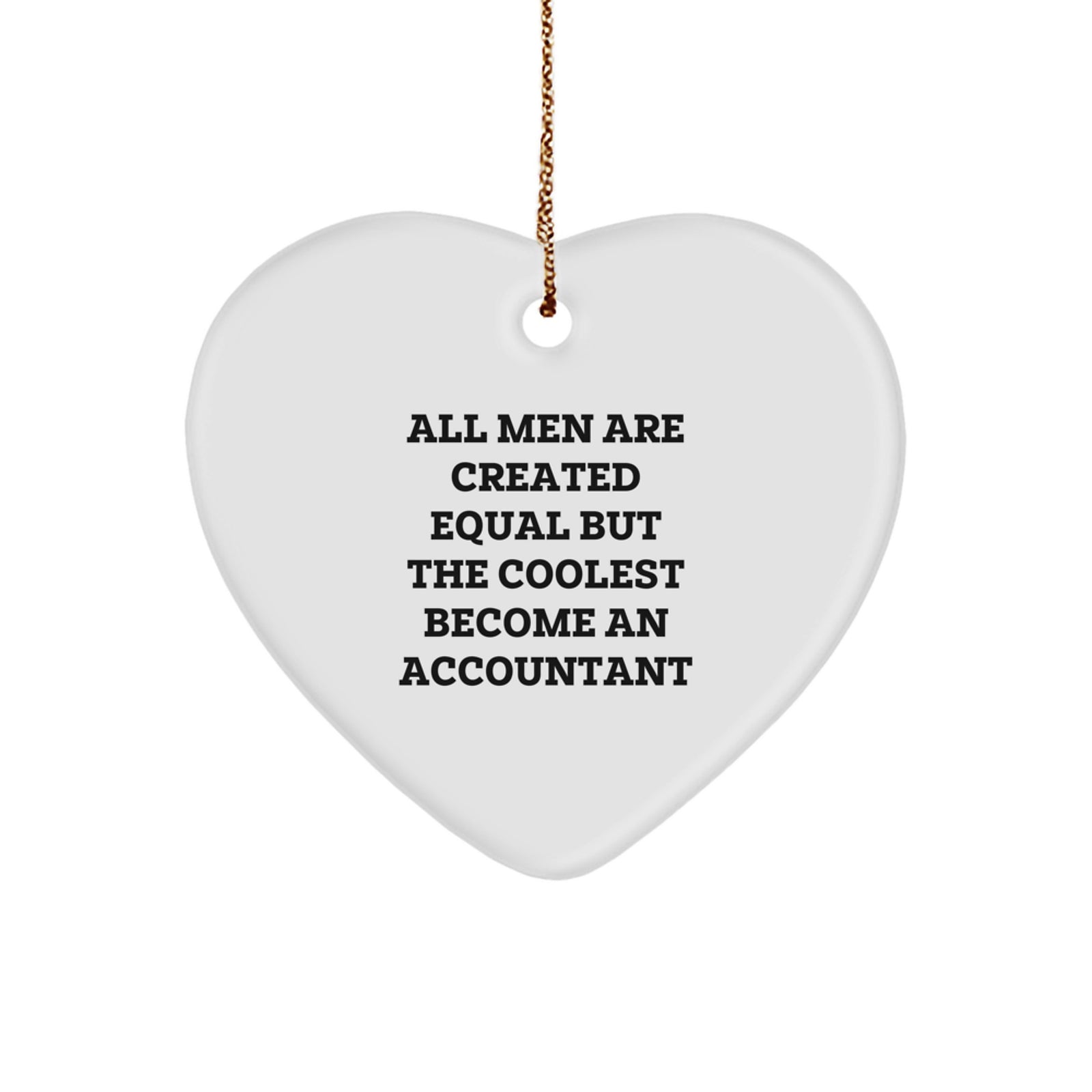 Funny Quote Accountant Gifts from Men, Heart Ornament, Christmas Unique Presents for Accountant Friends and Family - Image 1