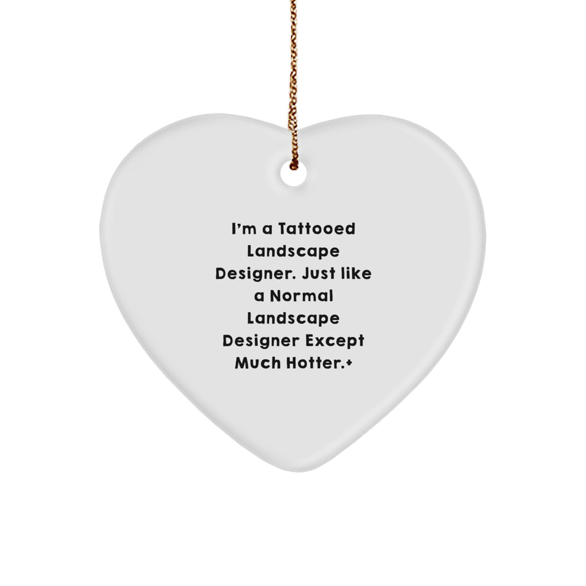 Heart Christmas Ornament Gift for Neighbors - Tattooed Landscape - Image 1