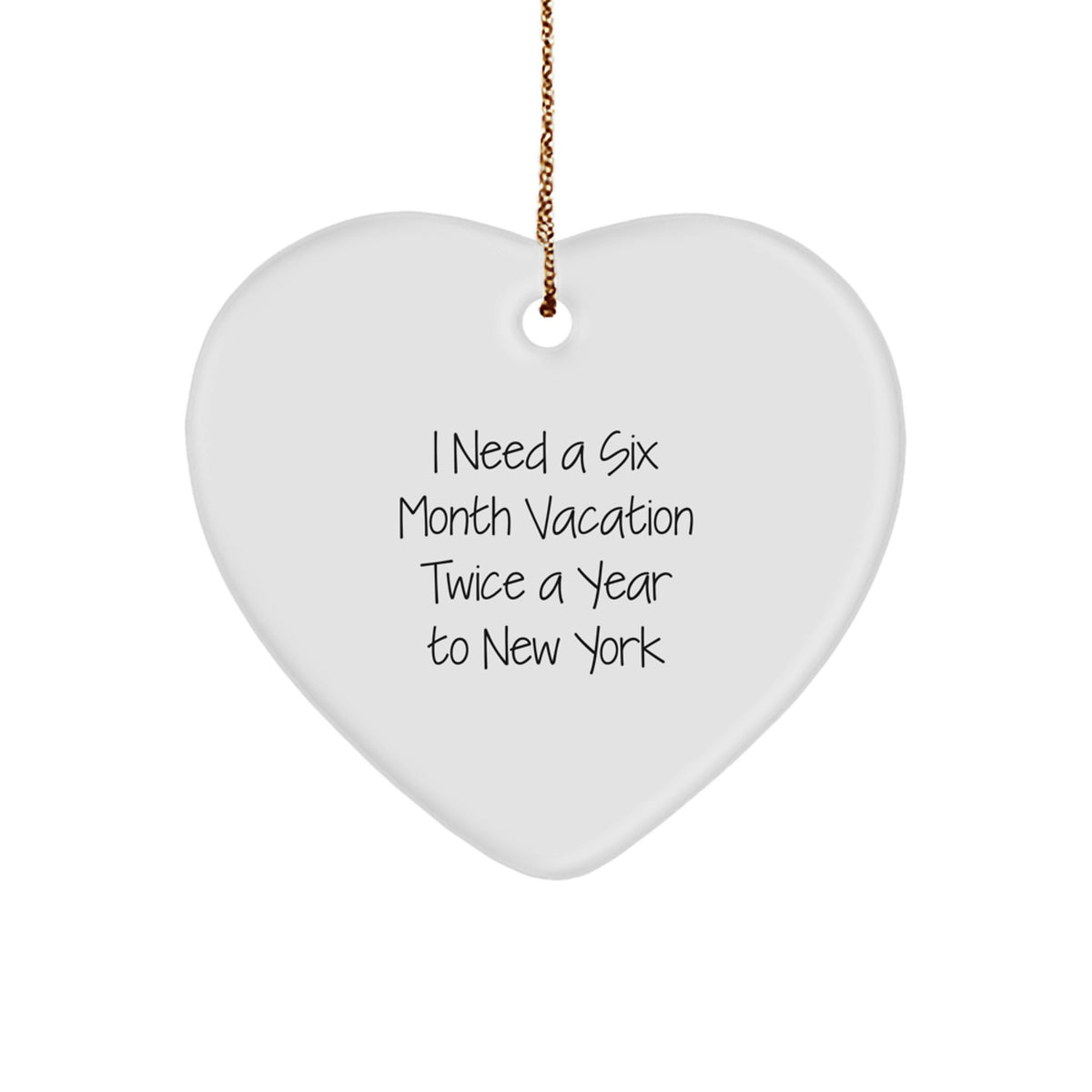 Give a Gift from Friends to New York Lovers, Funny Heart Ornament for New York Enthusiasts, Ideal Christmas Unique Gifts for Friends - Image 1