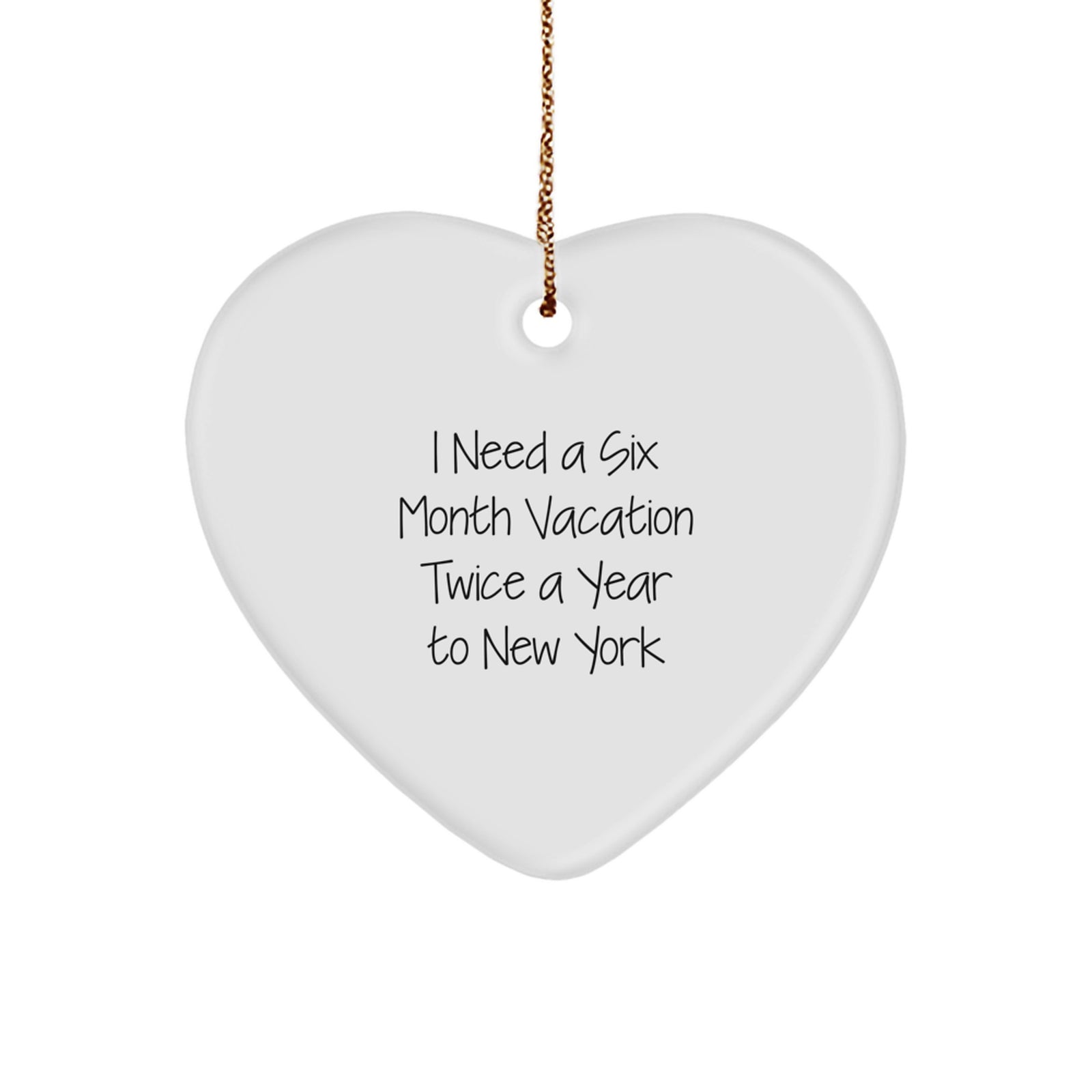 Give a Gift from Friends to New York Lovers, Funny Heart Ornament for New York Enthusiasts, Ideal Christmas Unique Gifts for Friends - Image 1