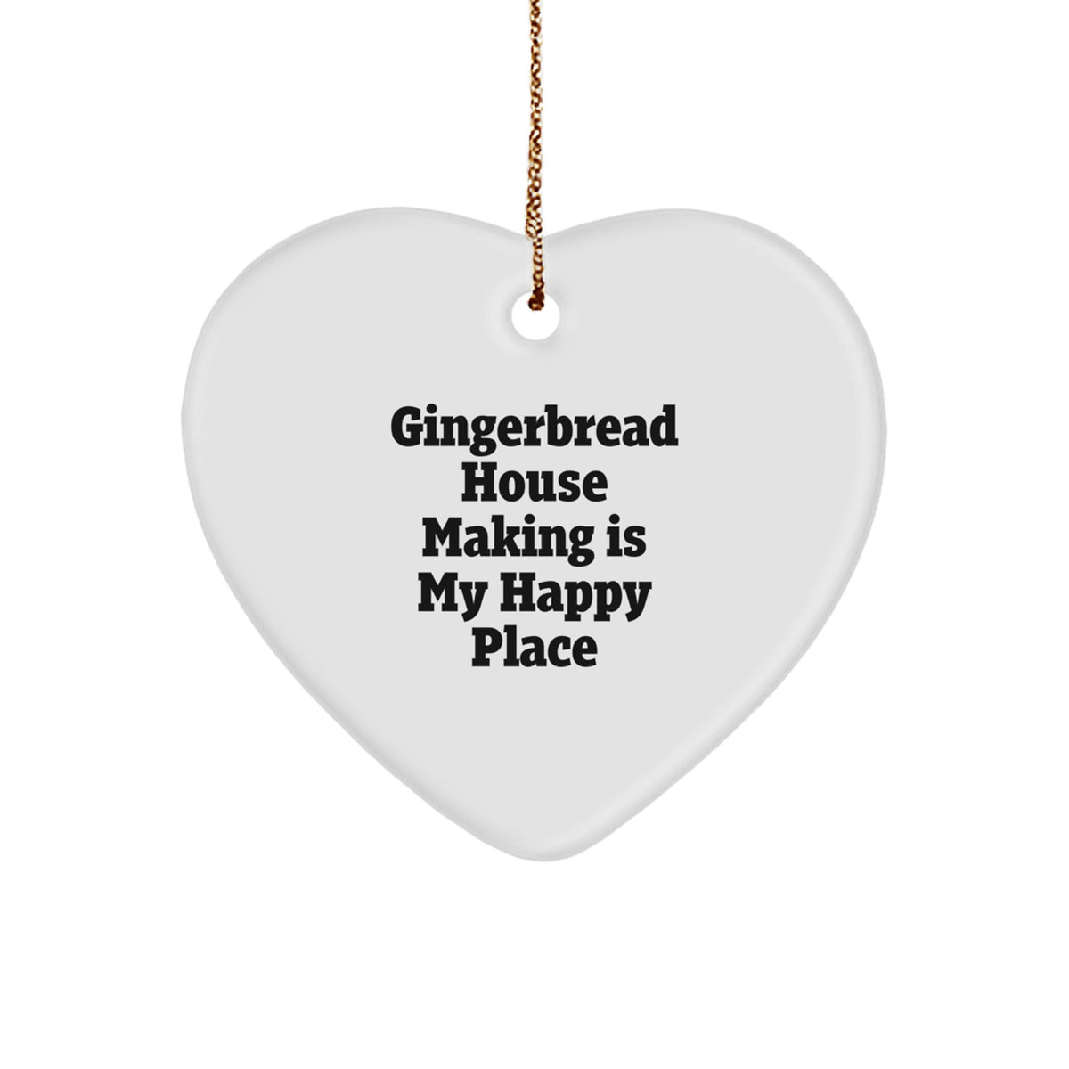 Gingerbread House Making Gifts for Women, Funny Heart Ornament, Gifts from Friends and Family, Christmas Unique Gifts - Image 1
