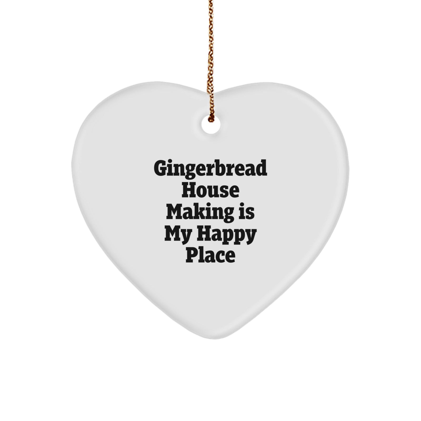 Gingerbread House Making Gifts for Women, Funny Heart Ornament, Gifts from Friends and Family, Christmas Unique Gifts - Image 1