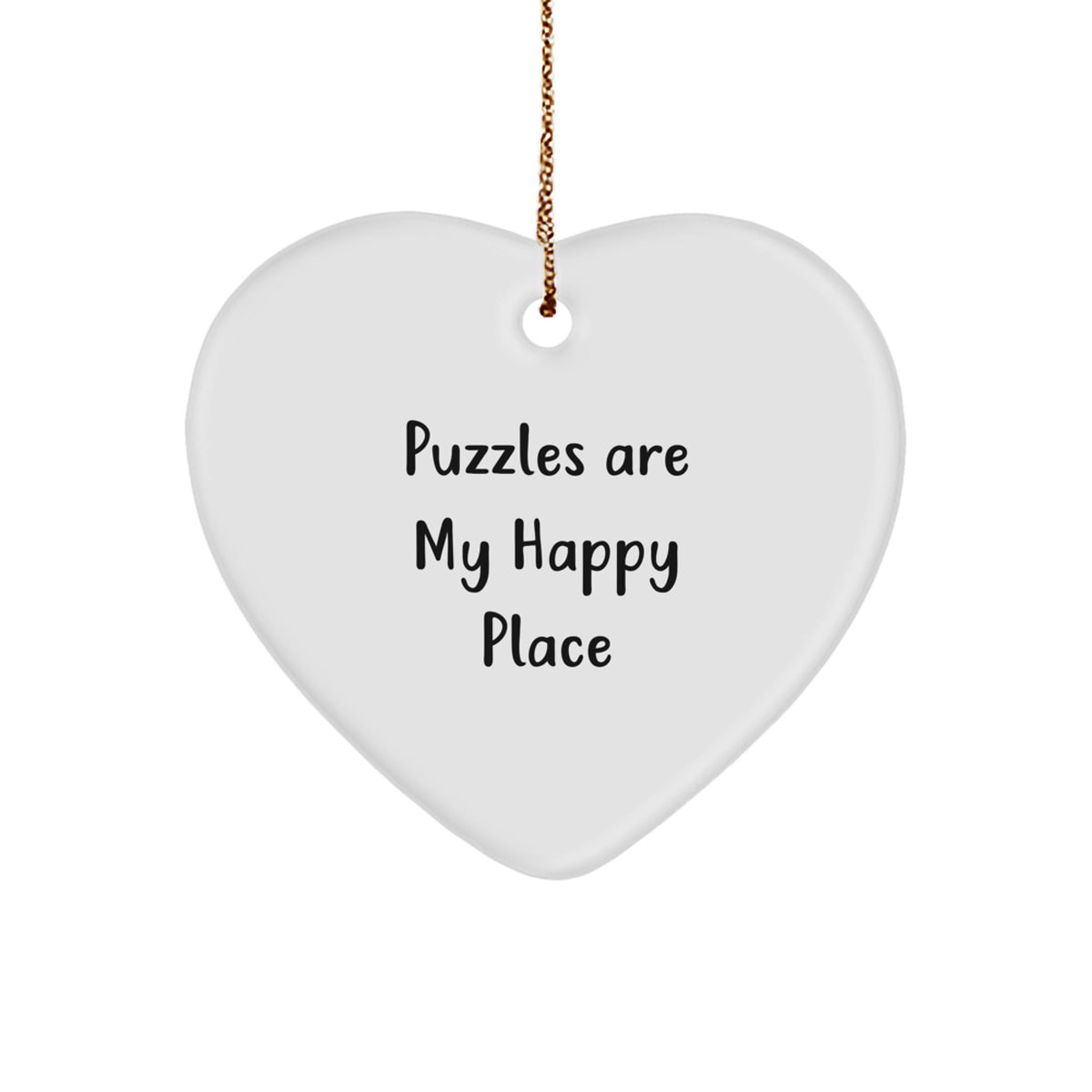 Funny Puzzles Gifts for Women from Friends - Heart Ornament Puzzles Are My Happy Place - Image 1