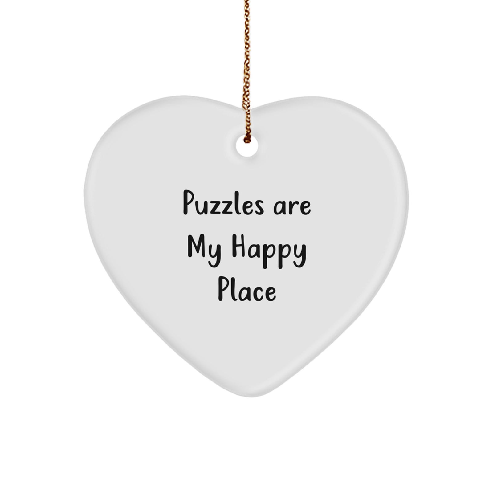 Funny Puzzles Gifts for Women from Friends - Heart Ornament Puzzles Are My Happy Place - Image 1