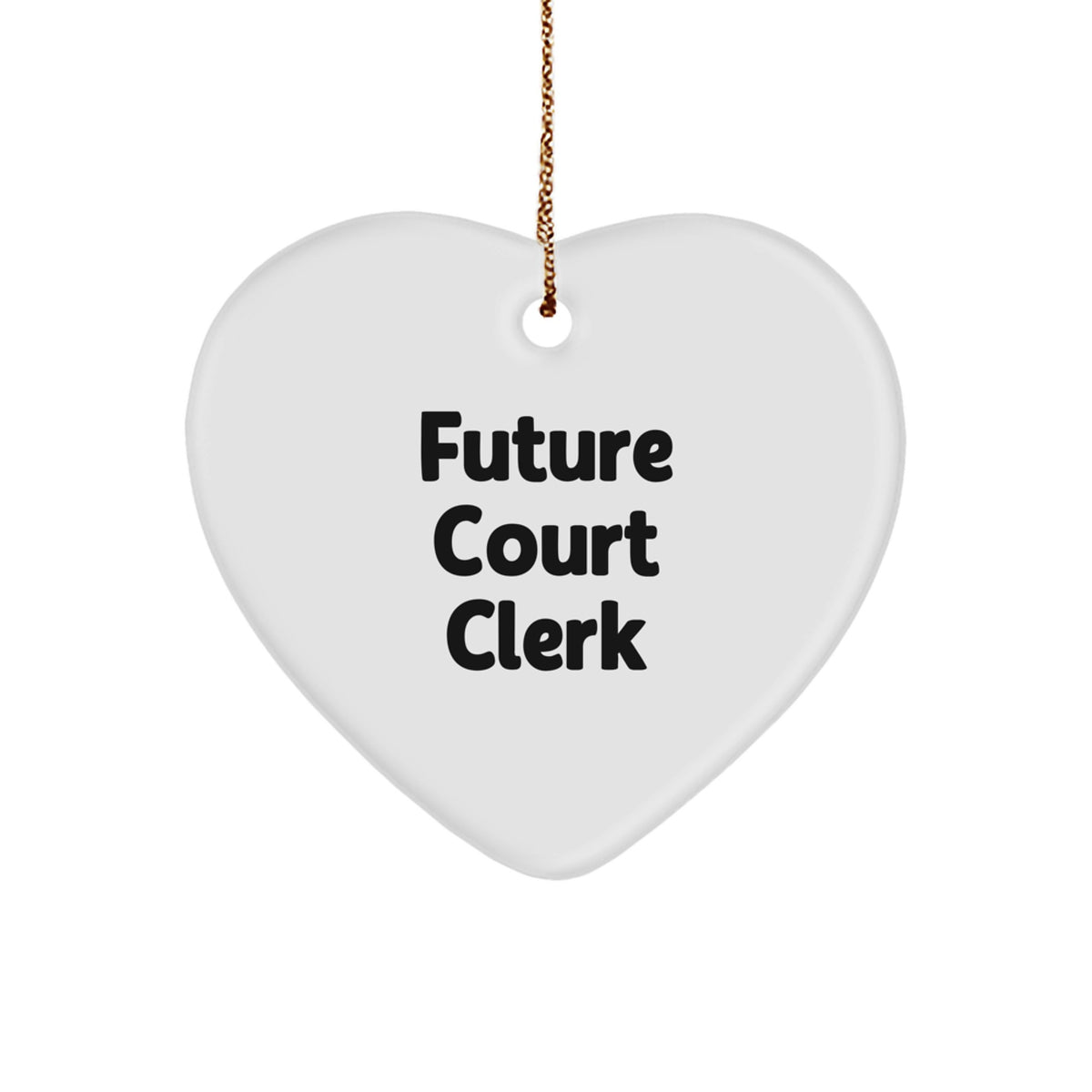 Christmas Ornament Gift for a Colleague - Future Court Clerk Companion - Image 1