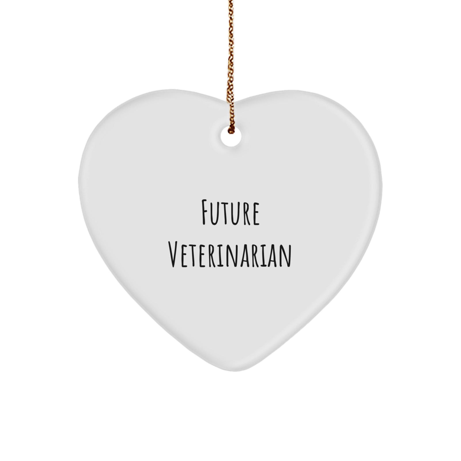 Funny Future Veterinarian Heart Ornament Gifts from Family for Veterinarian Christmas Unique Gifts - Image 1