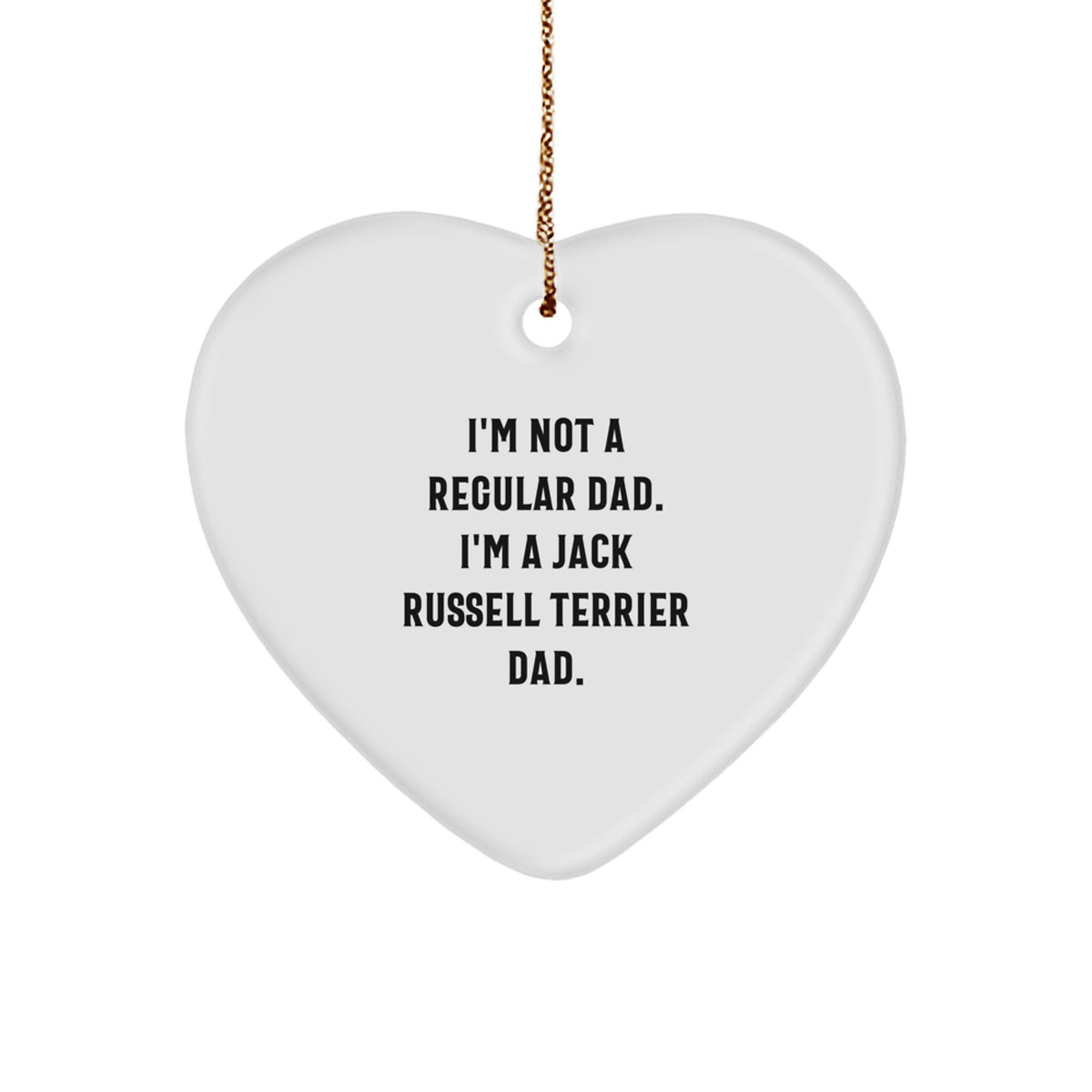 Funny Jack Russell Terrier Dad Gifts from Men to Family for Christmas Unique Ornament - Image 1