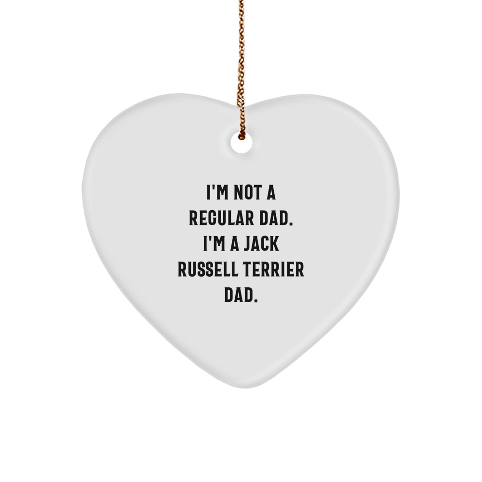 Funny Jack Russell Terrier Dad Gifts from Men to Family for Christmas Unique Ornament - Image 1