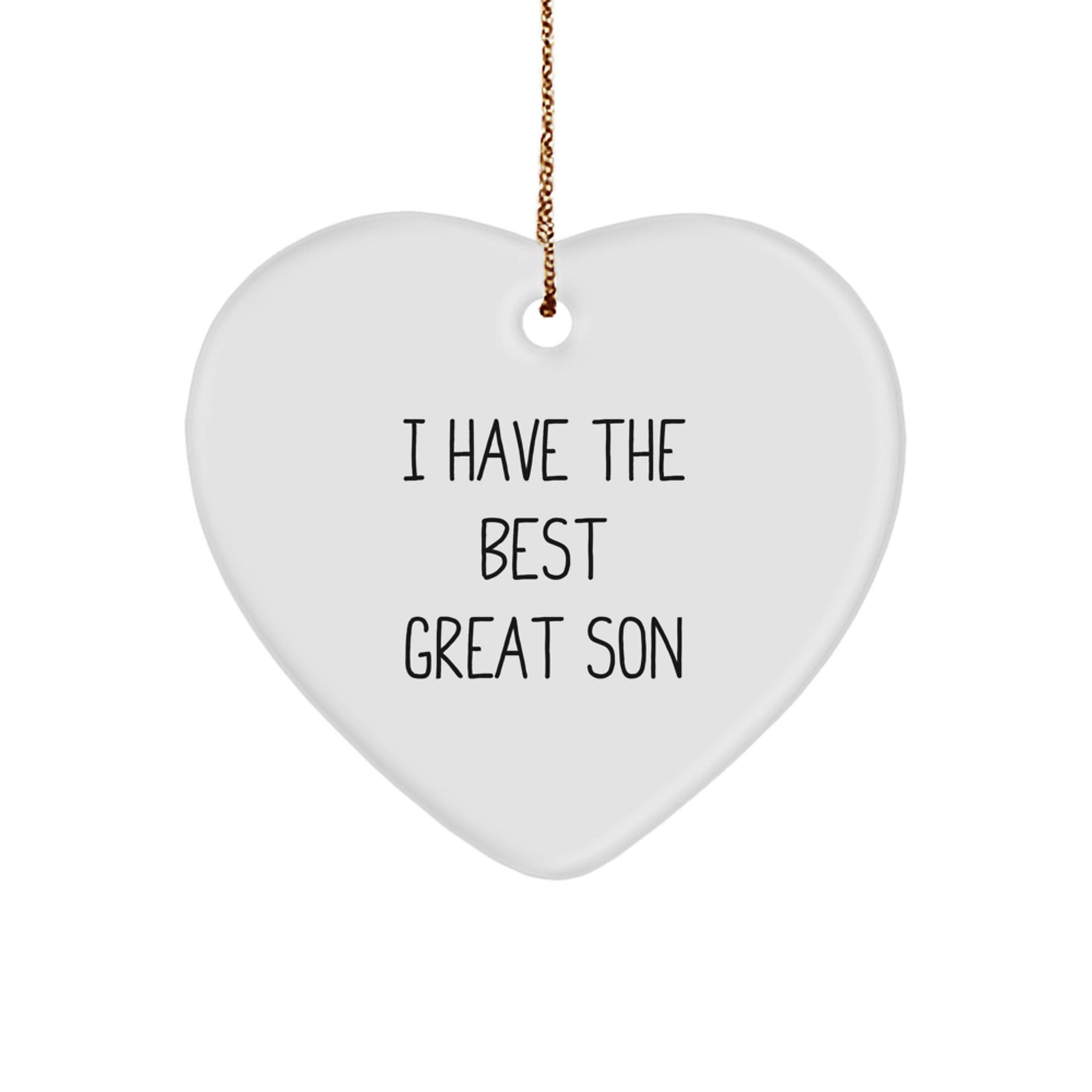 Funny Son Heart Ornament Gifts from Mom or Dad for Great Son, Perfect for Christmas Decoration - I Have The Best Great Son - Image 1