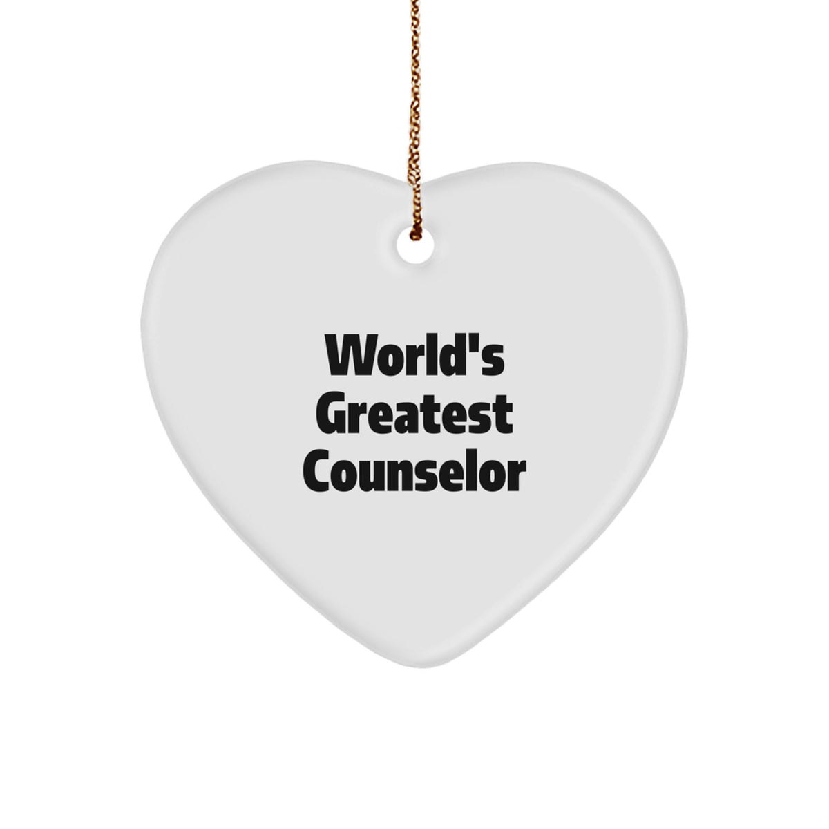 Funny Counselor Heart Ornament Gifts from Friends, Family, or Coworkers for Counselor, Christmas Unique Gifts - Image 1