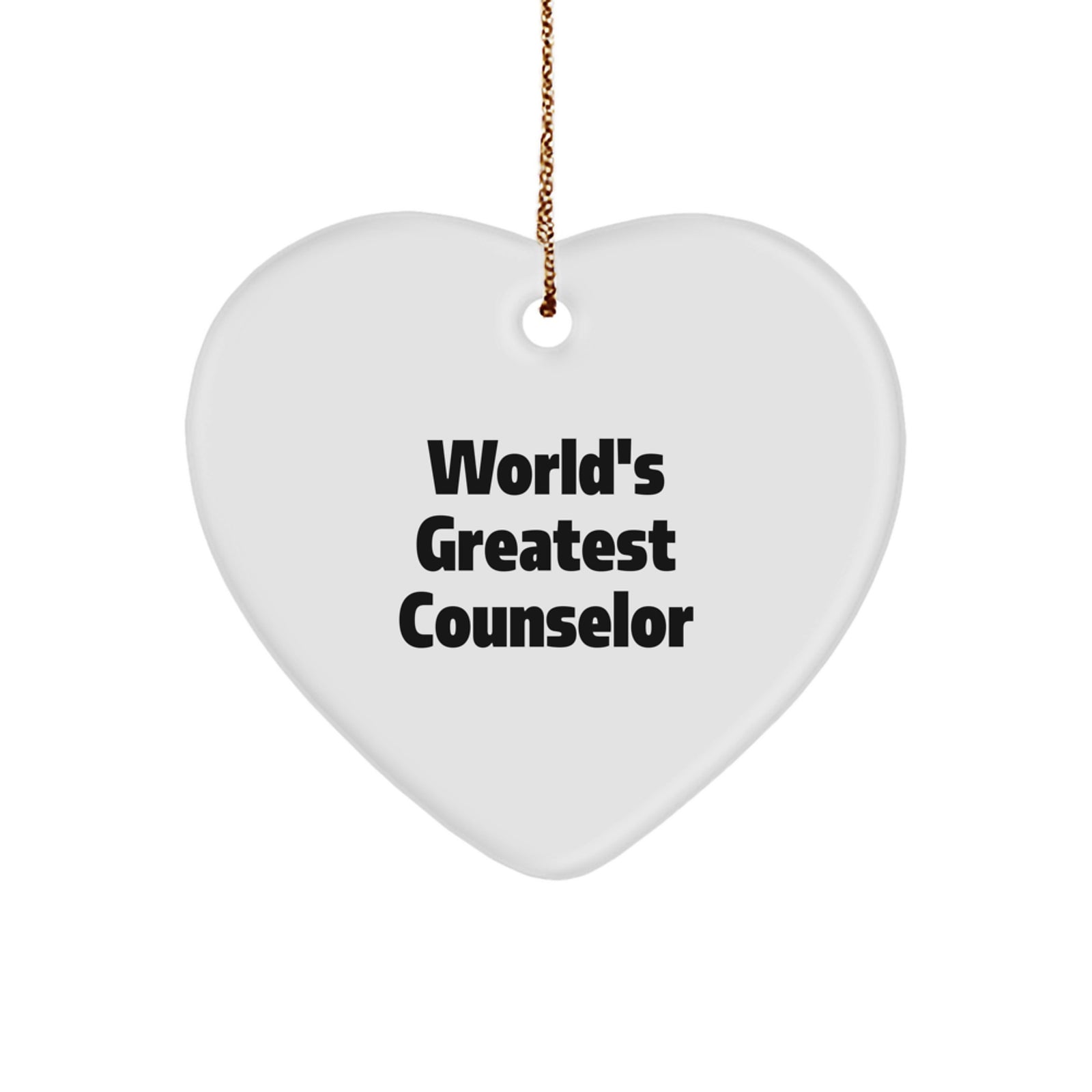 Funny Counselor Heart Ornament Gifts from Friends, Family, or Coworkers for Counselor, Christmas Unique Gifts - Image 1