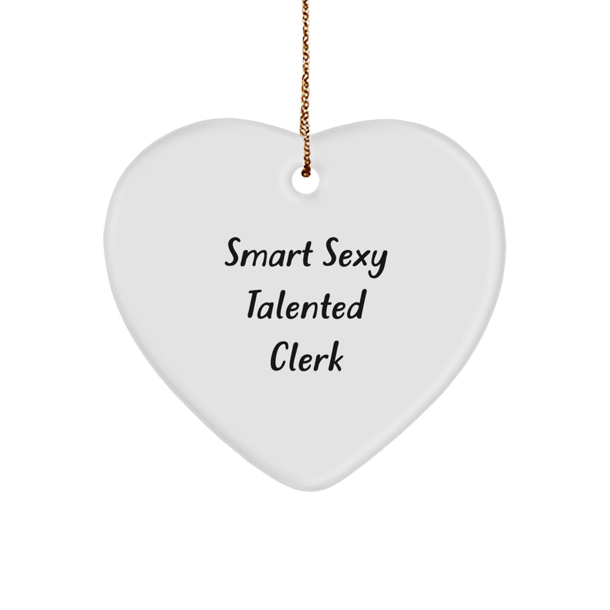 Funny Clerk Heart Ornament Gifts from Men, Women, Friends, Coworkers, Family to Clerk, Men, Women, Friends, Coworkers, Family for Christmas Unique Gifts - Image 1