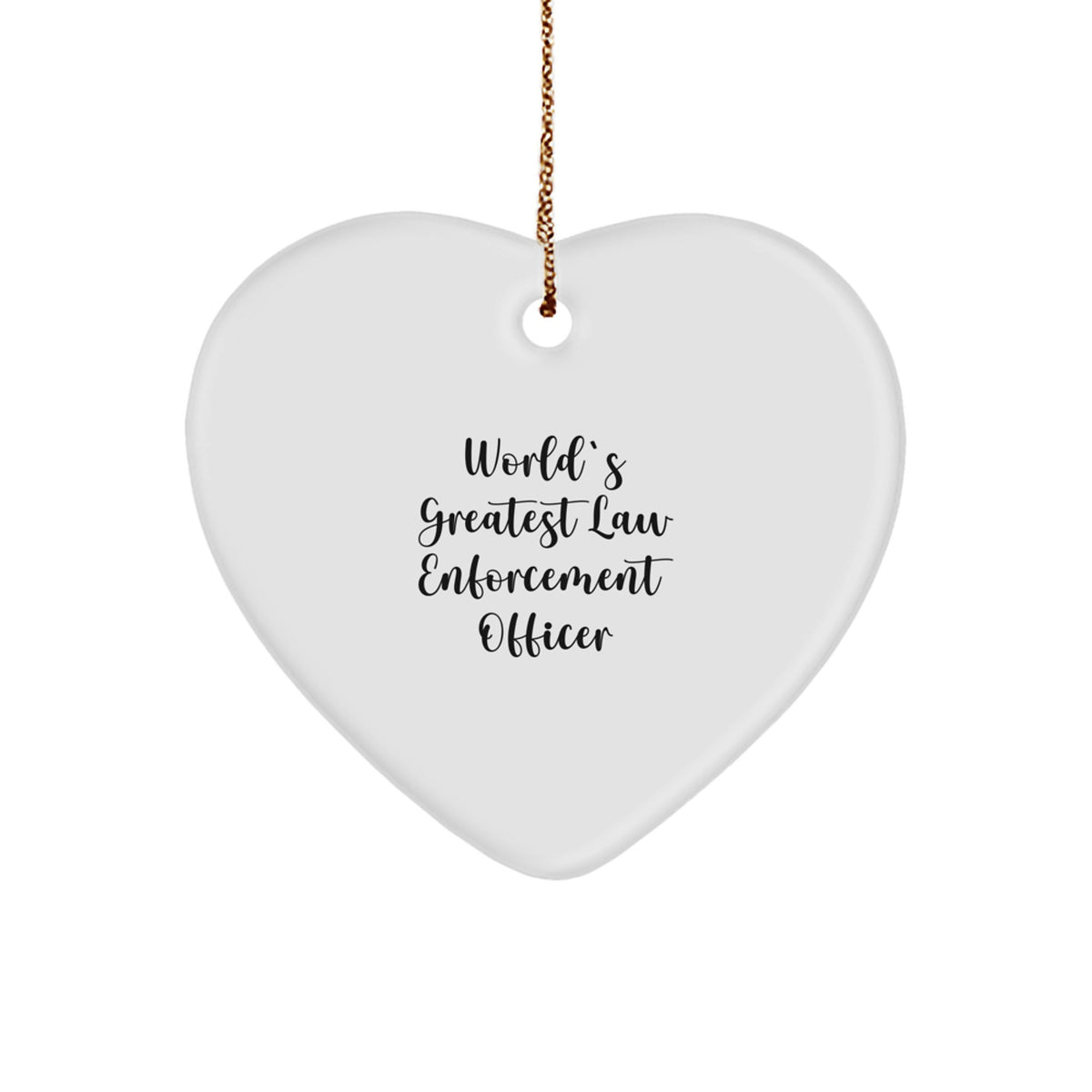 Law Enforcement Officer Heart Ornament for Neighbors Christmas Gift - Image 1