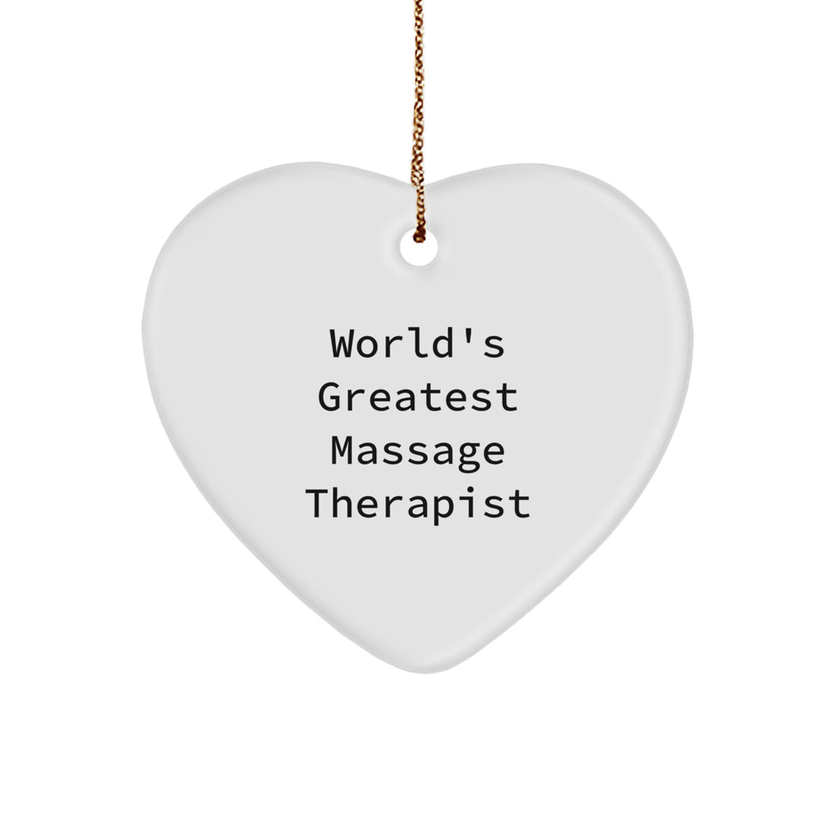 Christmas Gift World's Greatest Massage Therapist Ornament for Her - Image 1