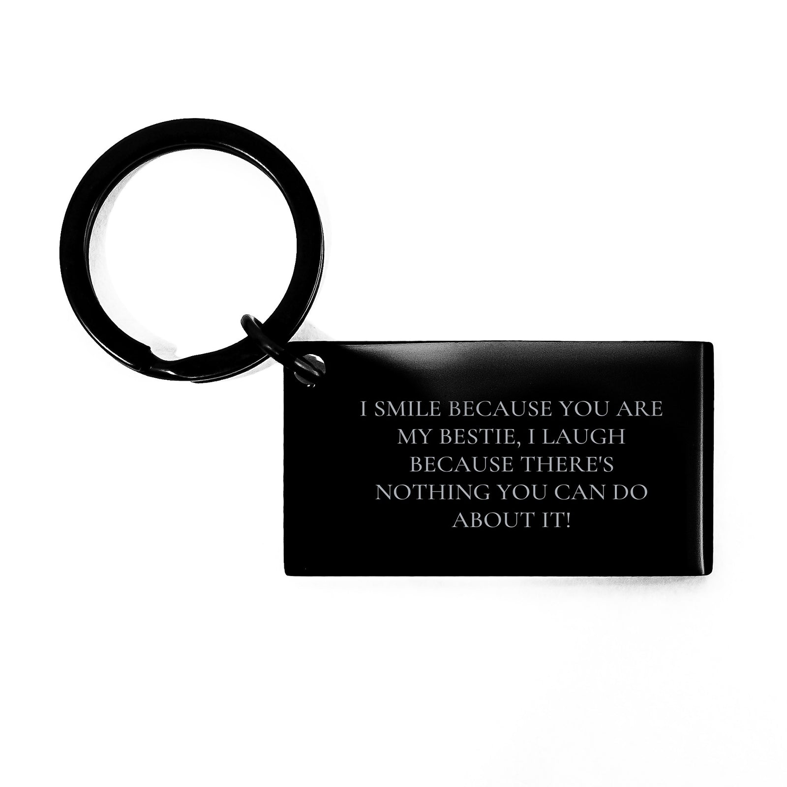 Funny Bestie Keychain Gifts from Men to Bestie, Unique Inspirational Mother's Day Bestie Keychain with Quote, Bestie Keychain for Women, Funny Friends Gifts - Image 1