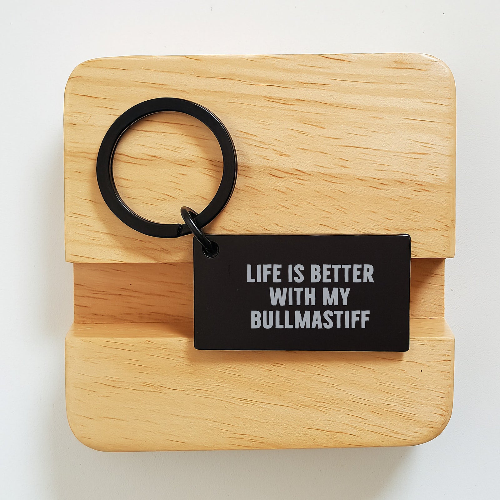 Funny Bullmastiff Dog Lover Gifts from Family to Friends Birthday Unique Keychain with Life Is Better With My Bullmastiff - Image 2