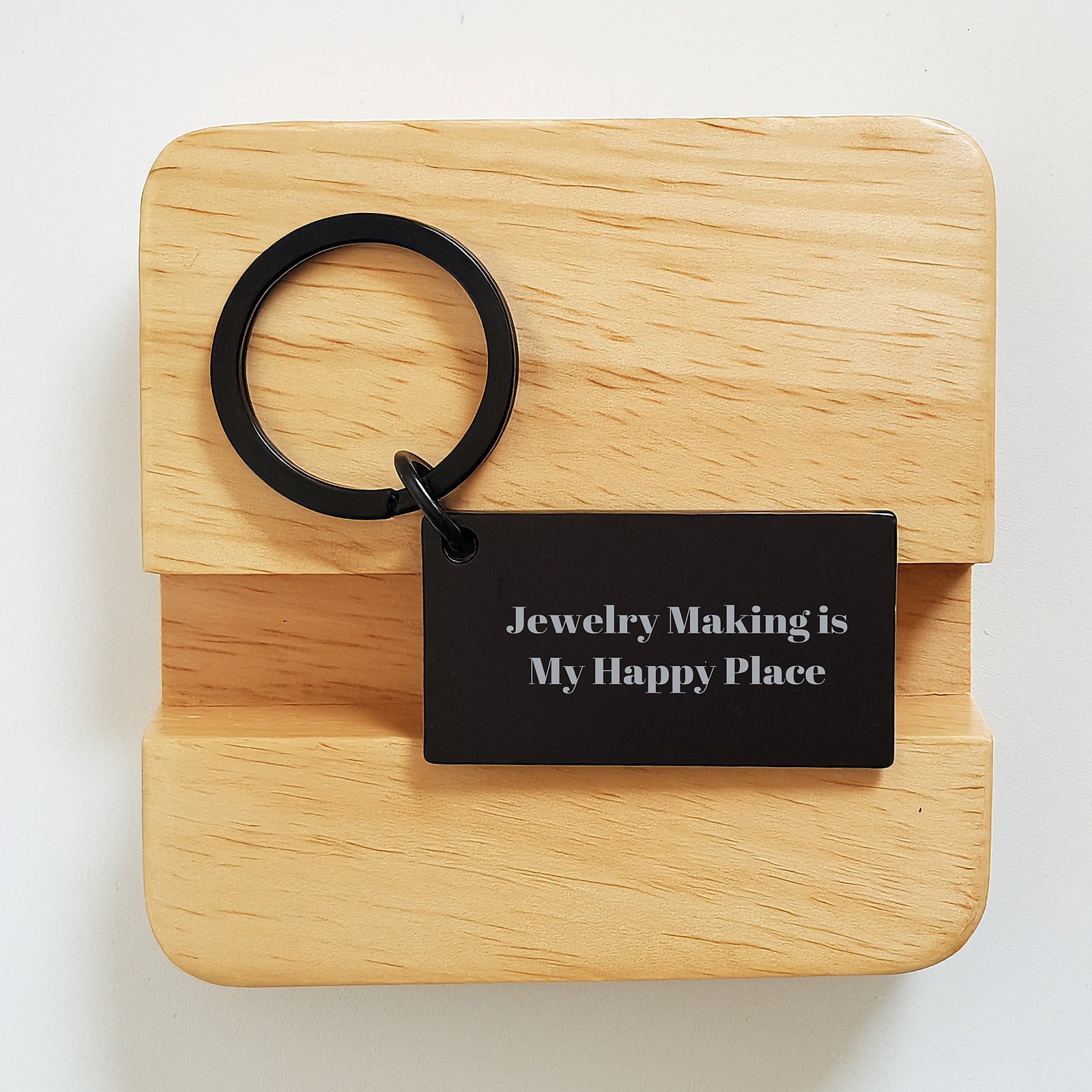 Birthday Gift Keychain for Her – Jewelry Making Is My Happy Place - Image 2