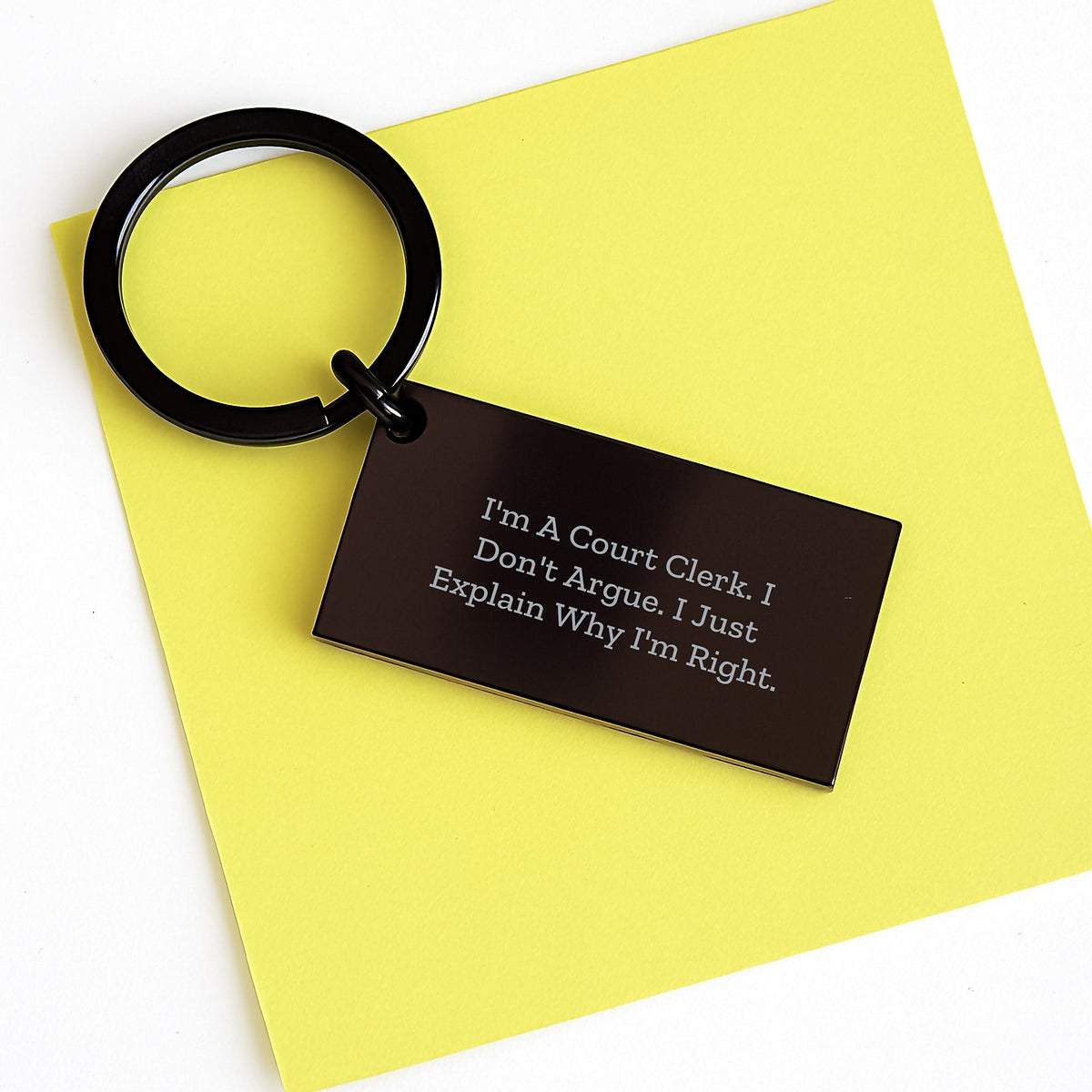 Court Clerk Keepsake Keychain Birthday Gift for Him - Image 3