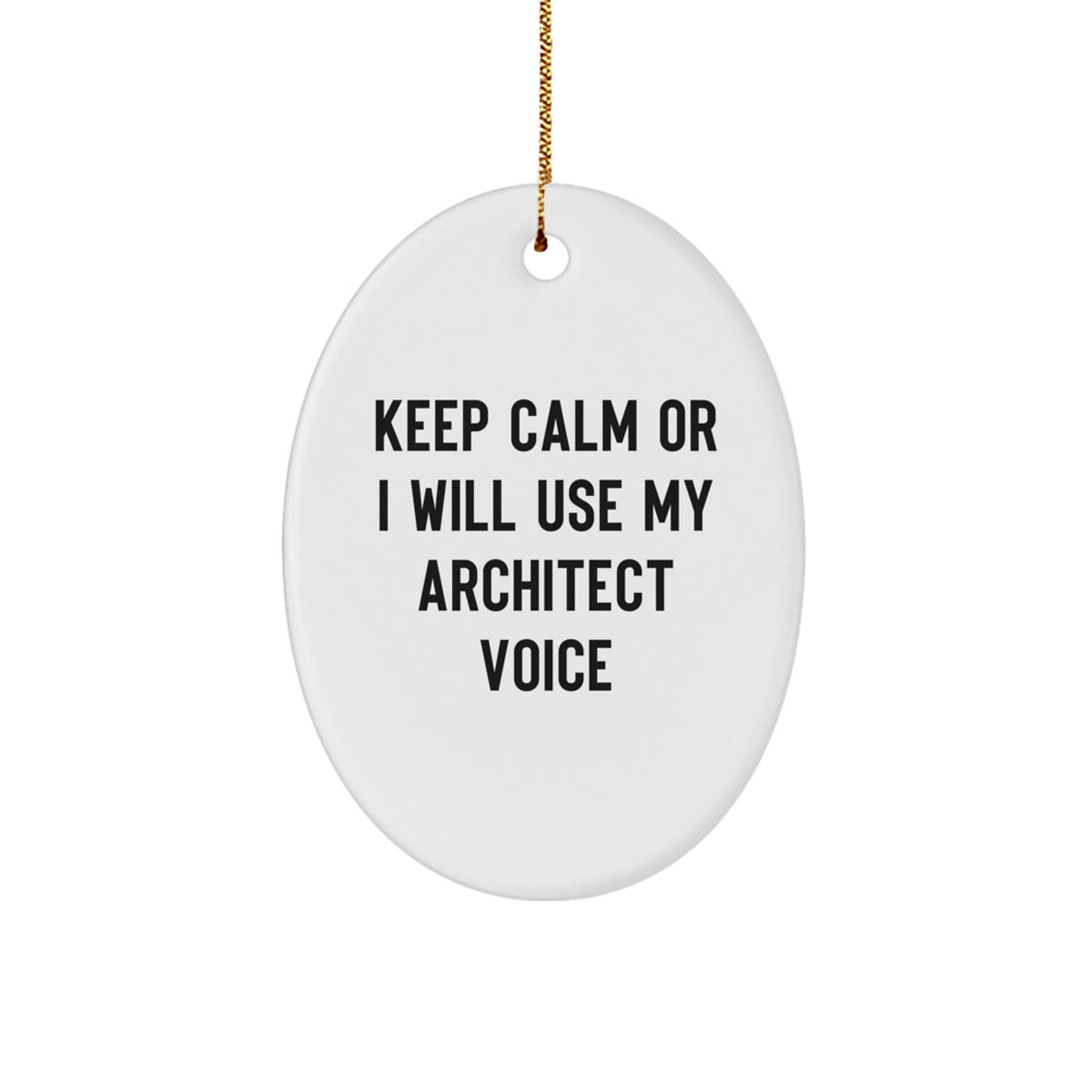 Funny Architect Oval Ornament Gifts from Friends, Coworkers, Family for Christmas Unique Presents - Image 1