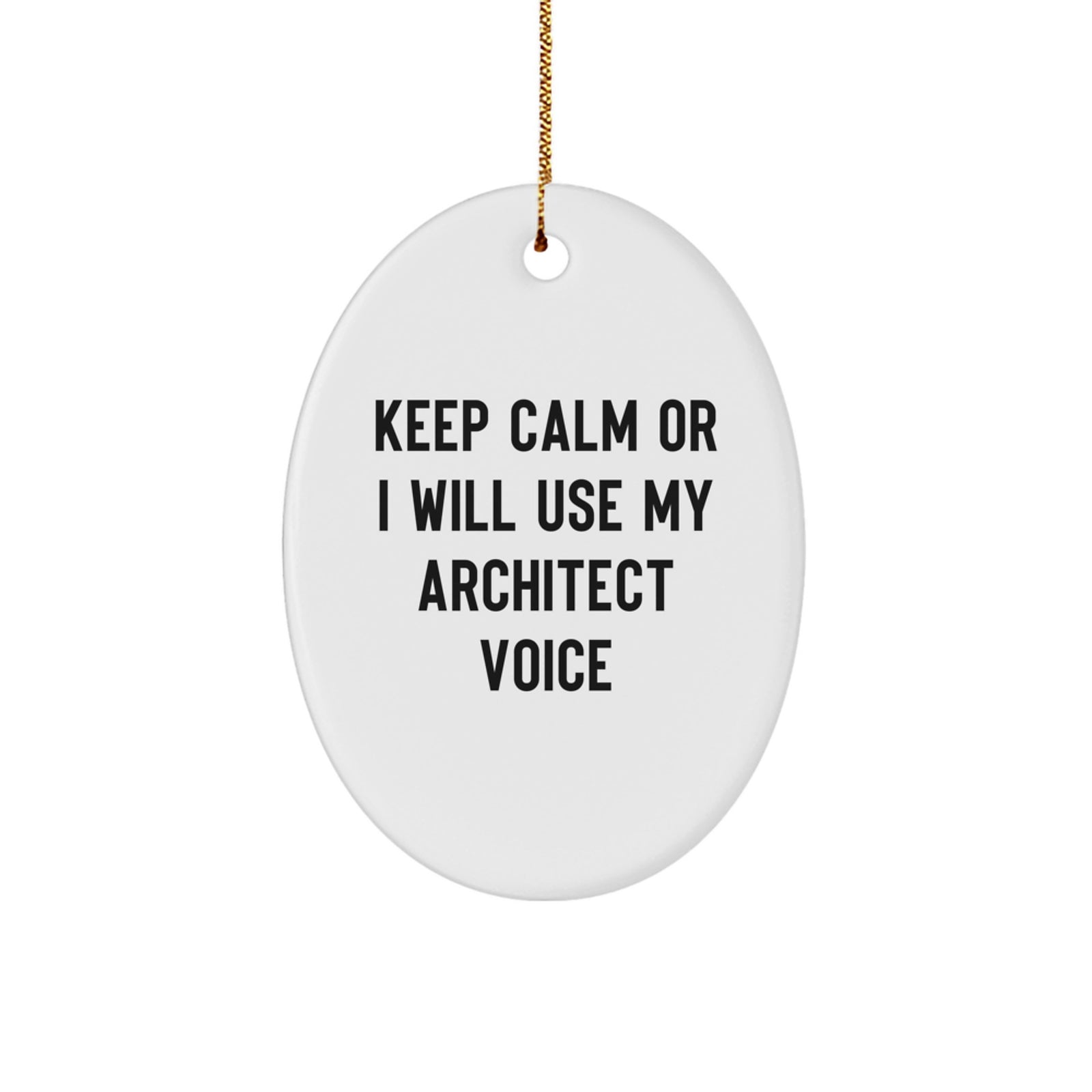 Funny Architect Oval Ornament Gifts from Friends, Coworkers, Family for Christmas Unique Presents - Image 1