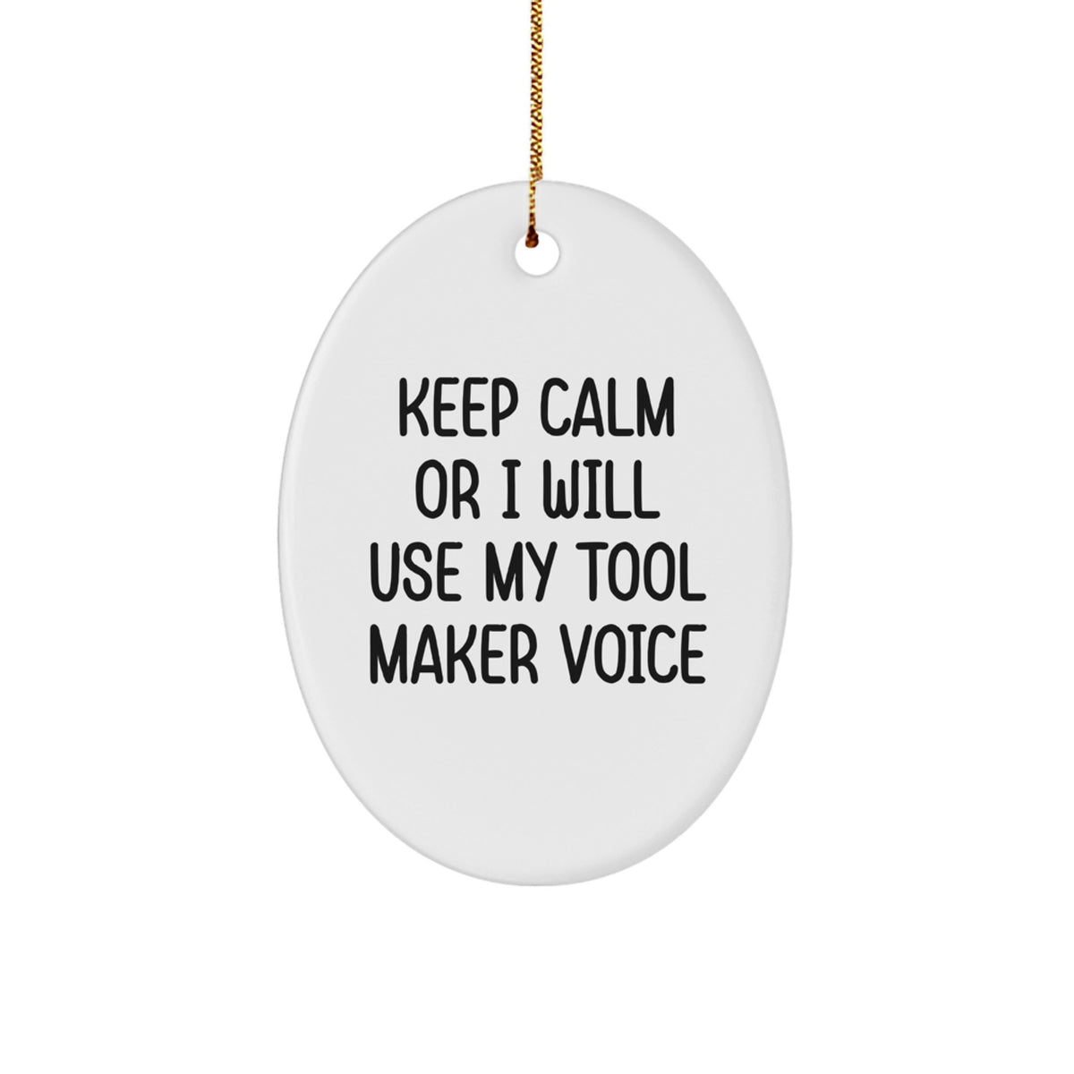 Christmas Gift for Her Tool Maker White Oval Ornament Present - Image 1