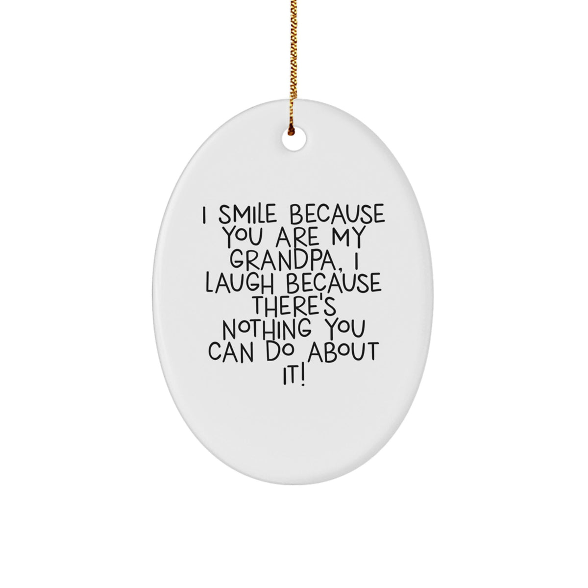 Funny Grandpa Oval Ornament Gifts from Men to Grandpa - Perfect for Christmas Unique Gifts - Image 1