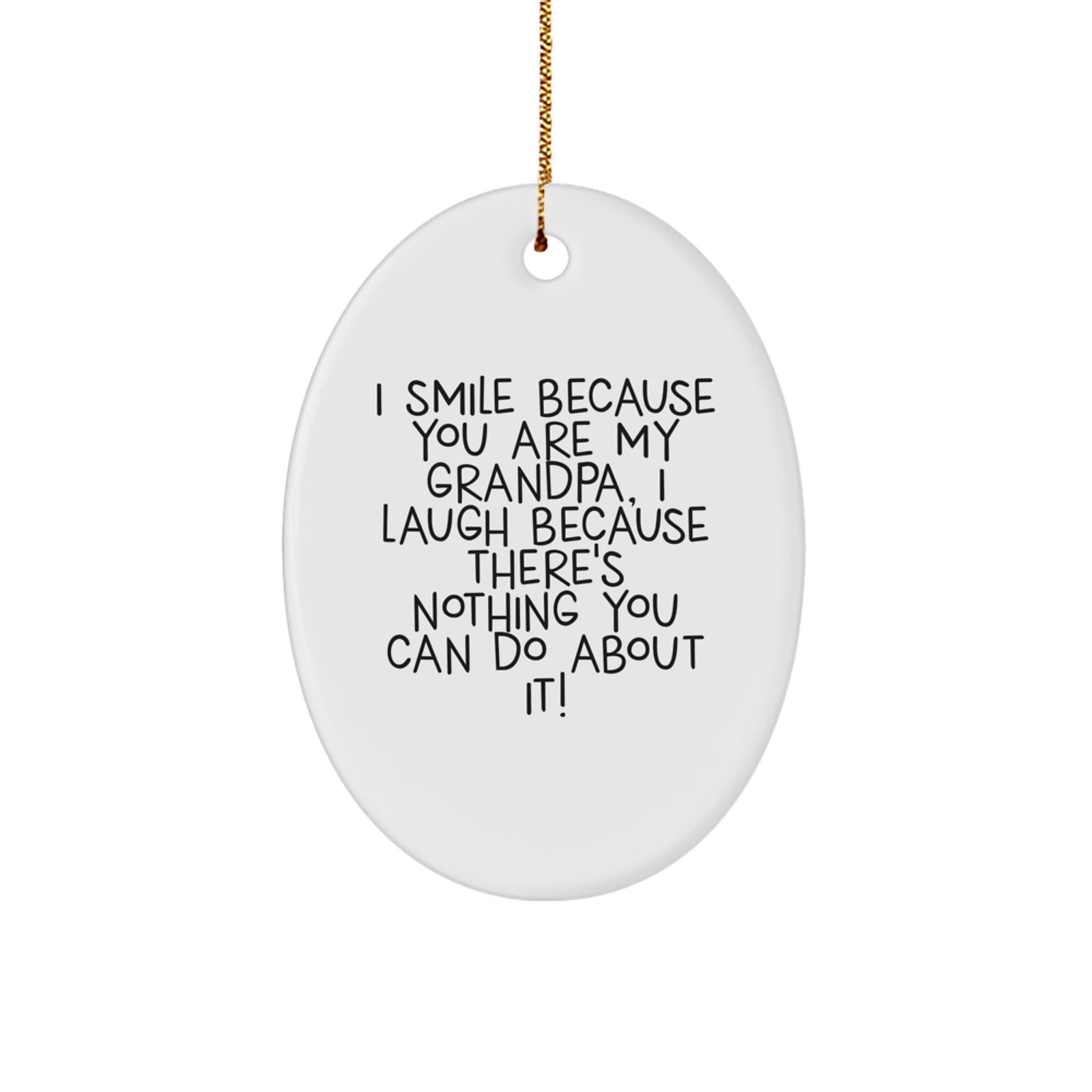 Funny Grandpa Oval Ornament Gifts from Men to Grandpa - Perfect for Christmas Unique Gifts - Image 1