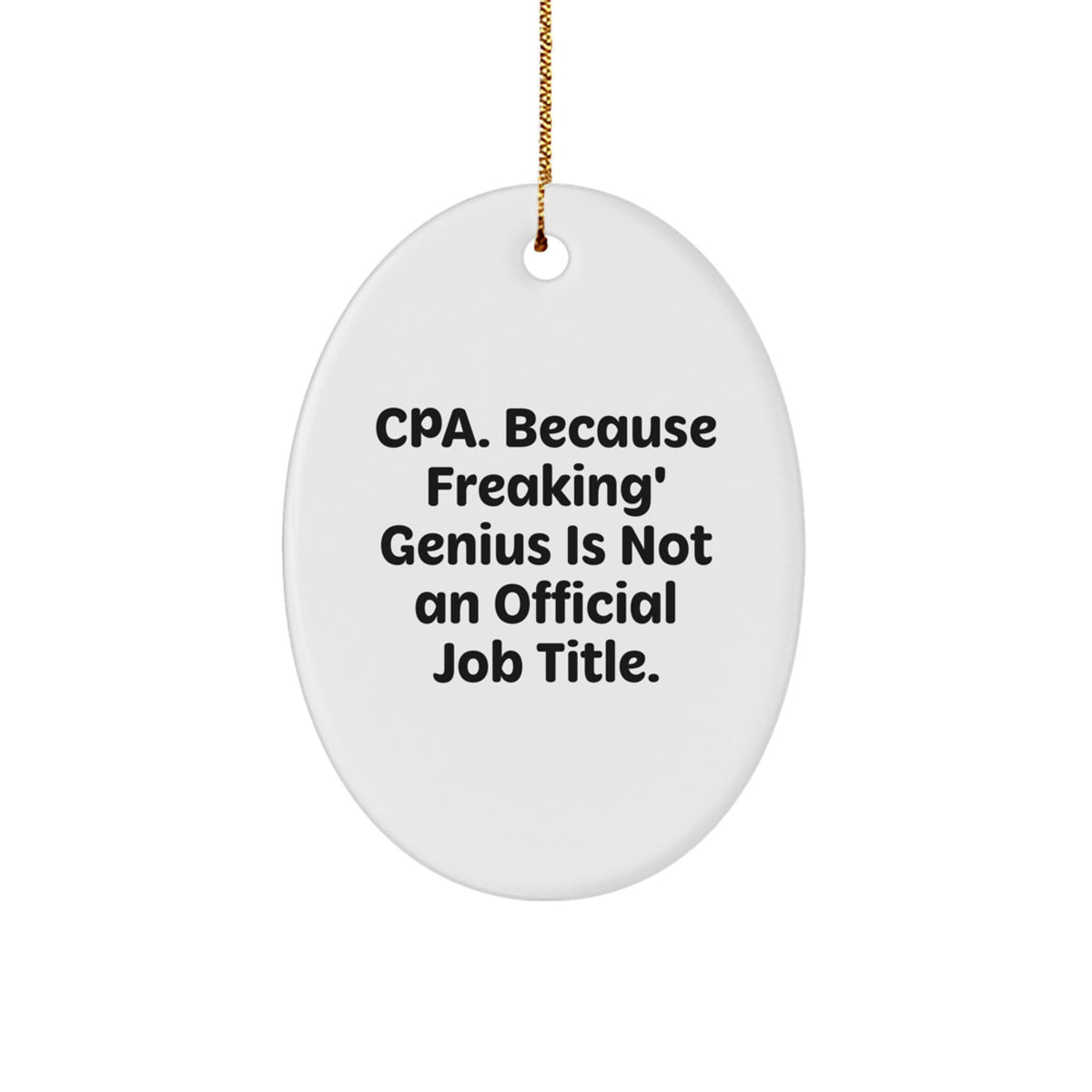Cpa Keepsake Christmas Ornament for Him Gift Brightly Printed - Image 1