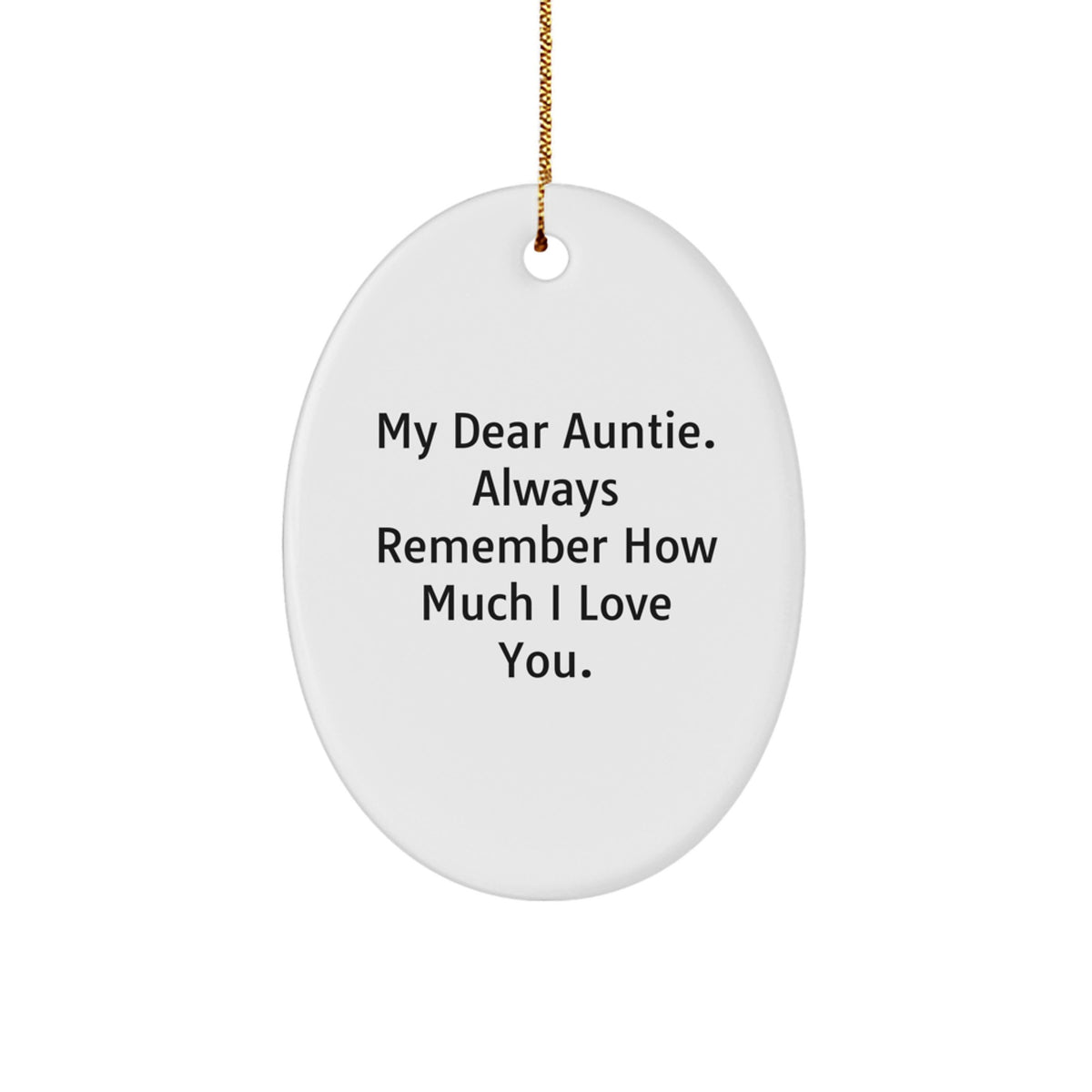 Funny Auntie Oval Ornament Gifts for Auntie from Men or Women, Christmas Unique Gifts - Image 1
