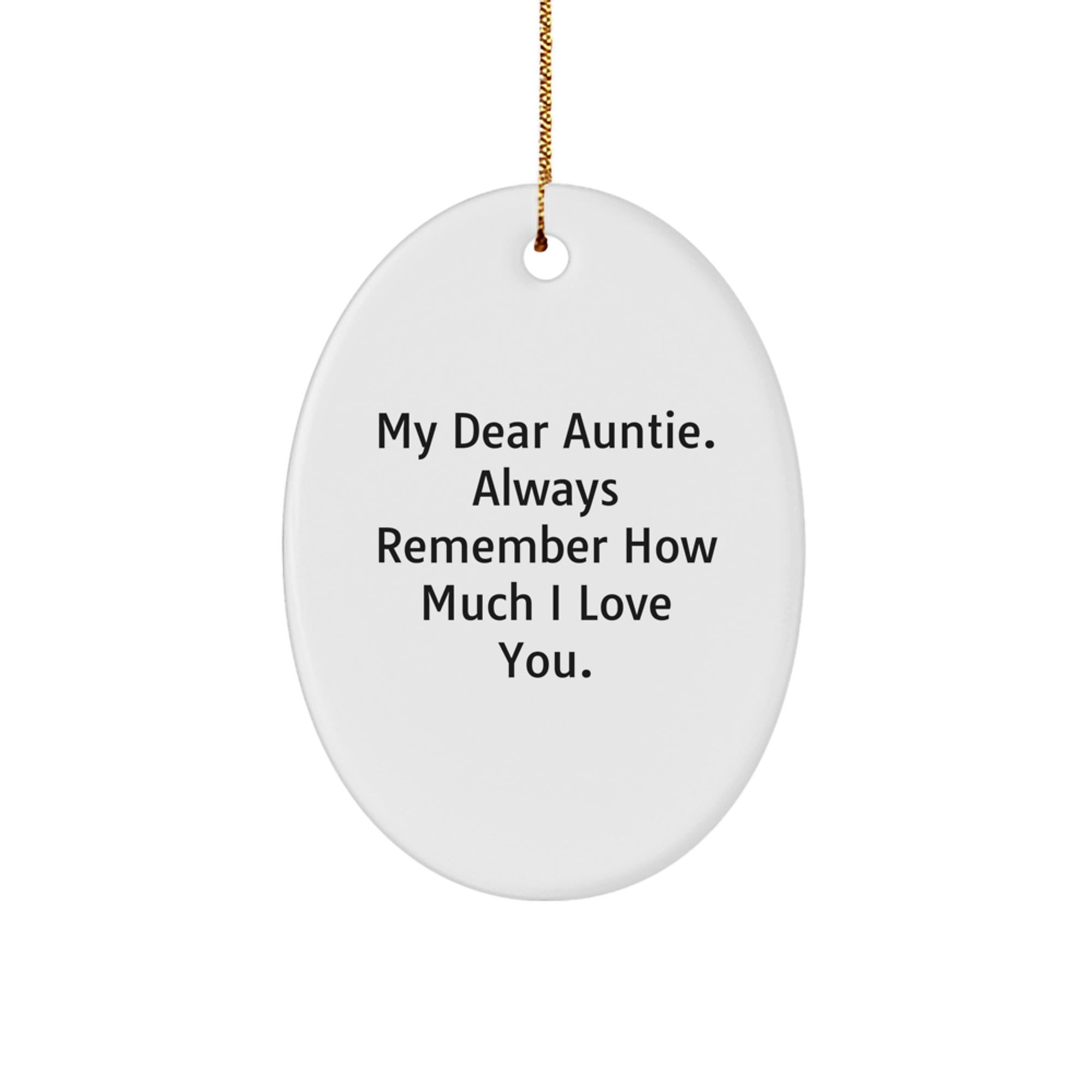 Funny Auntie Oval Ornament Gifts for Auntie from Men or Women, Christmas Unique Gifts - Image 1
