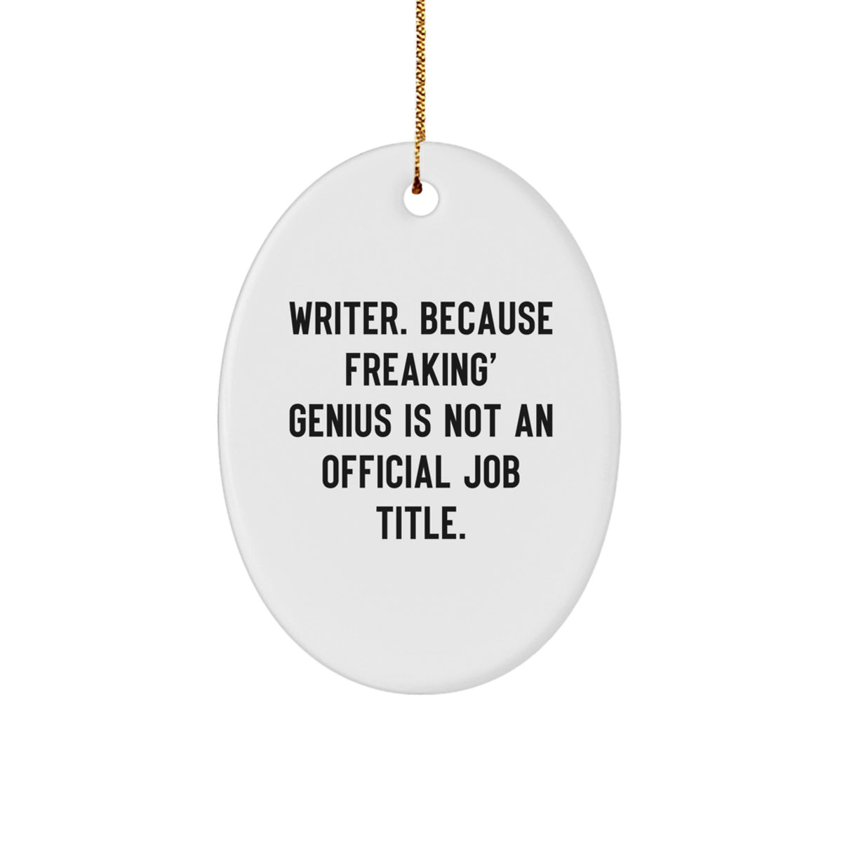 Funny Writer Oval Ornament Gifts from Friends for Christmas Unique Writer Decorations Oval Shaped Writer Desk Accessories - Image 1