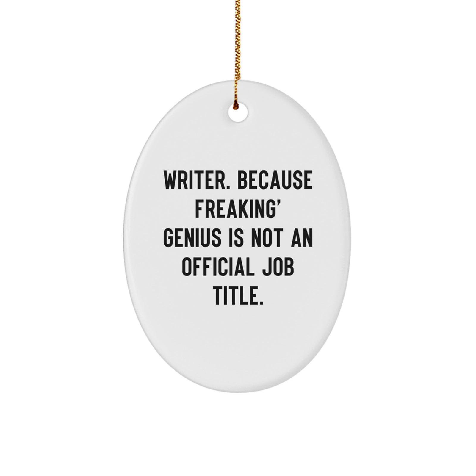 Funny Writer Oval Ornament Gifts from Friends for Christmas Unique Writer Decorations Oval Shaped Writer Desk Accessories - Image 1