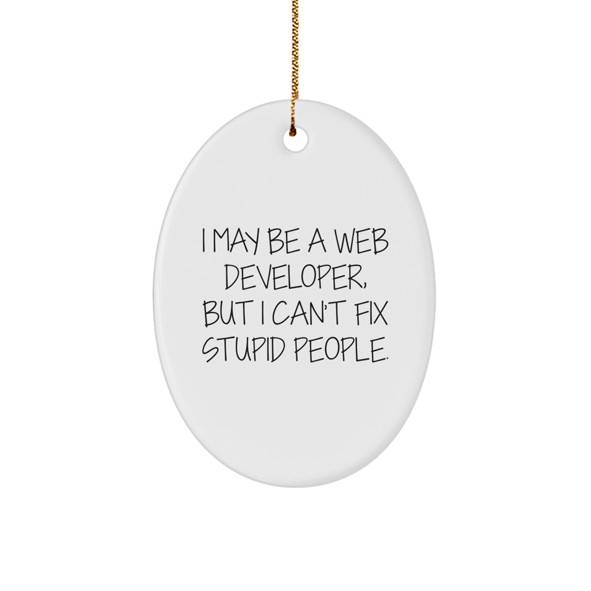 Web Developer Oval Ornament for Coworkers Idea Christmas Gift - Image 1
