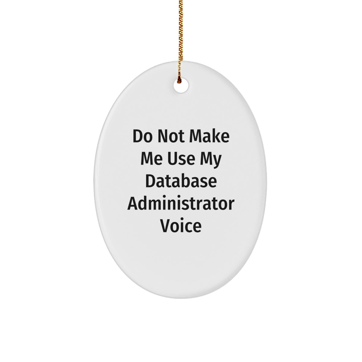 Sarcastic Database Administrator Christmas Ornament Gift for Friends - Image 1