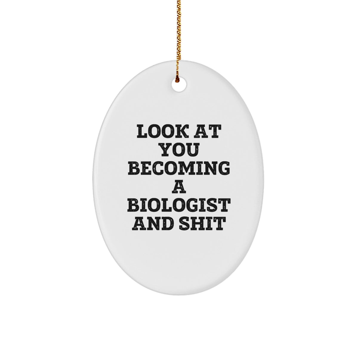 Christmas Ornament for Family Biologist Gift - Look At You Becoming A - Image 1