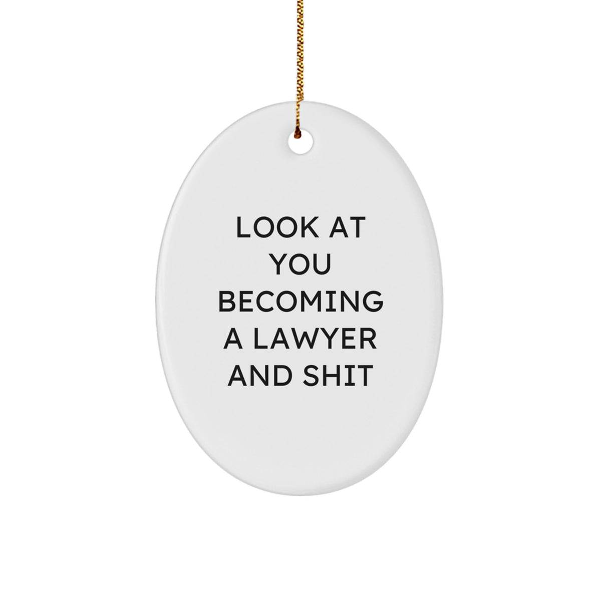 Christmas Ornament Gift for Family Lawyer Quote - Look At You Becoming A - Image 1