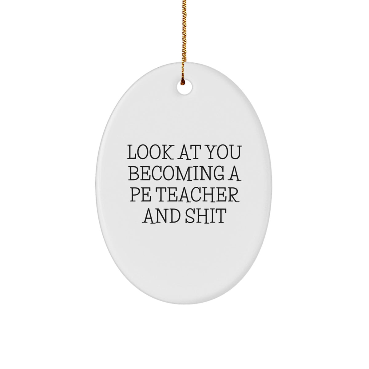 Christmas Gift for Teens Surprise PE Teacher Ornament - Image 1