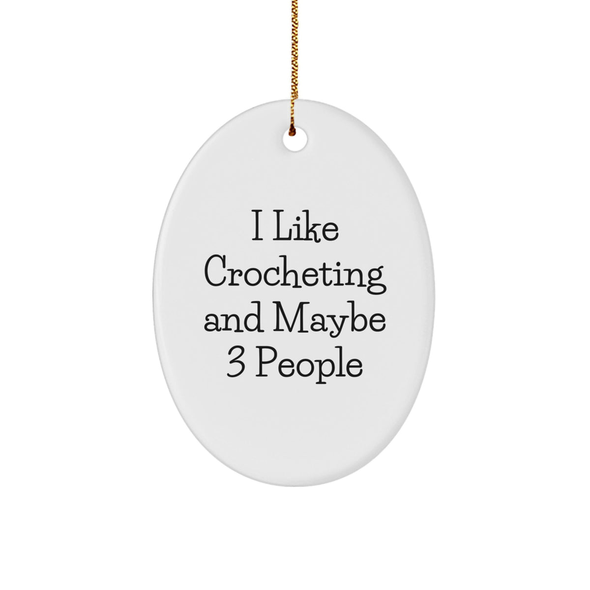 Christmas Gift Crocheting Collectible Oval Ornament for Roommates - Image 1