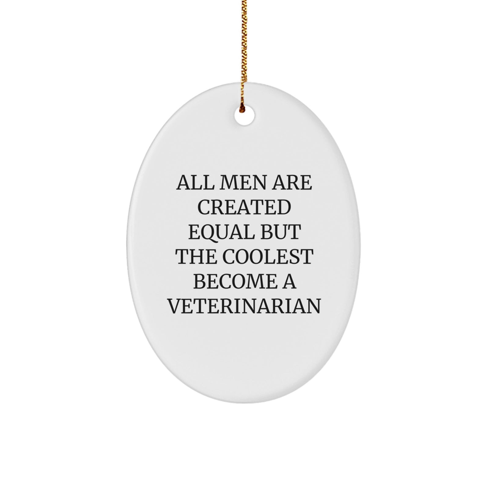 Funny Veterinarian Oval Ornament Gifts from Men, Women, Friends, Coworkers, Family for Christmas Unique Decorations - Image 1