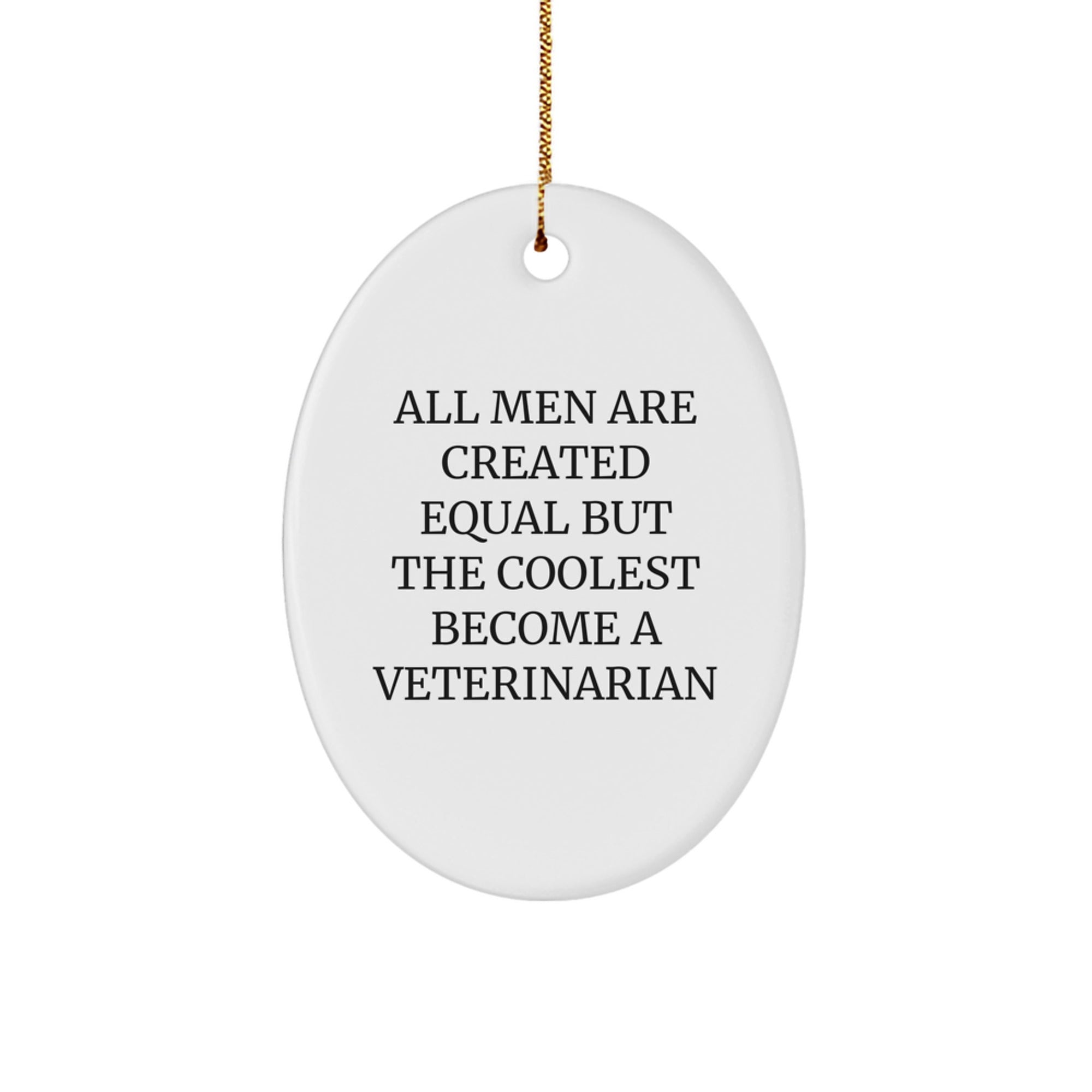 Funny Veterinarian Oval Ornament Gifts from Men, Women, Friends, Coworkers, Family for Christmas Unique Decorations - Image 1