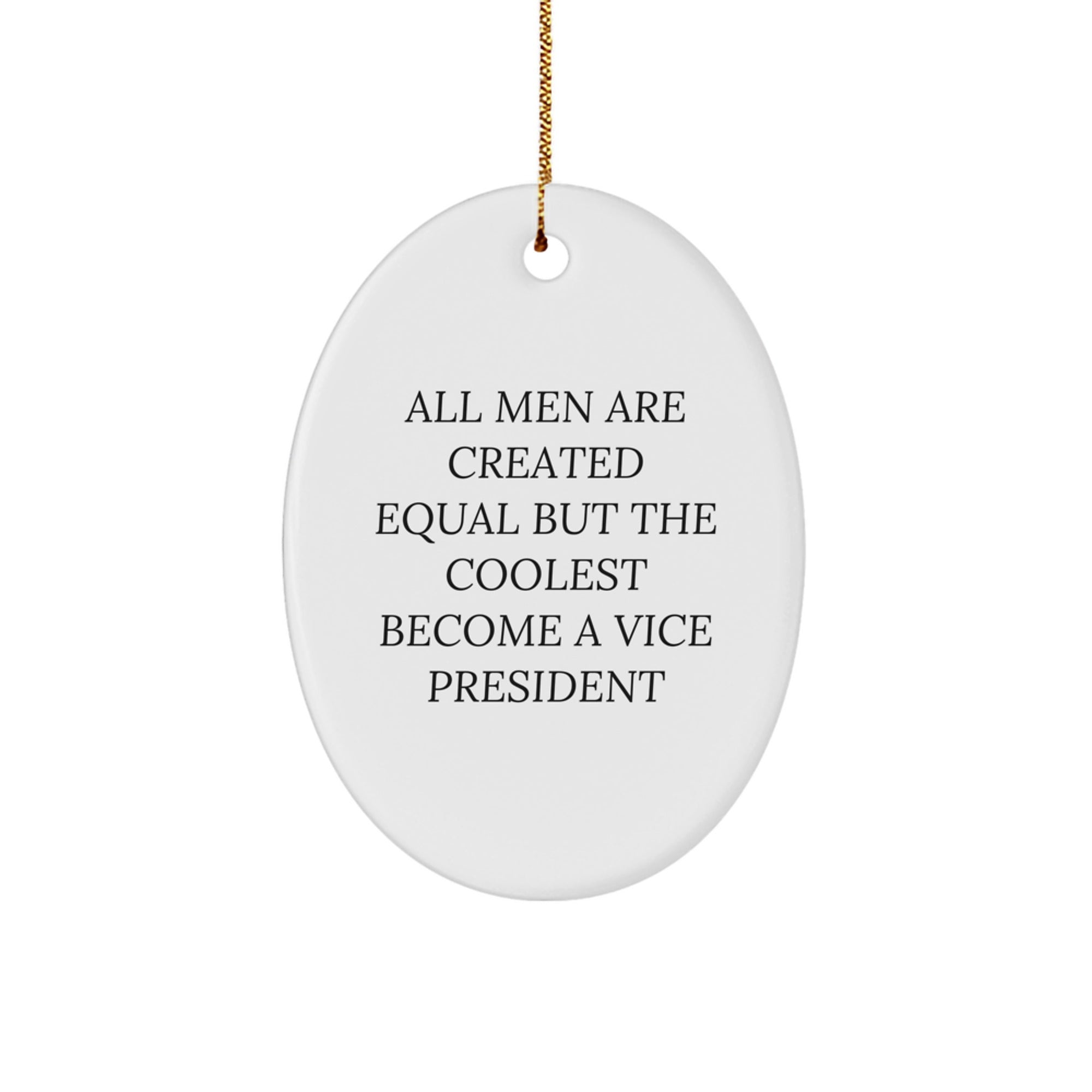 Funny Vice President Oval Ornament Gifts from Friends to Vice President on Christmas Unique Gifts - Image 1