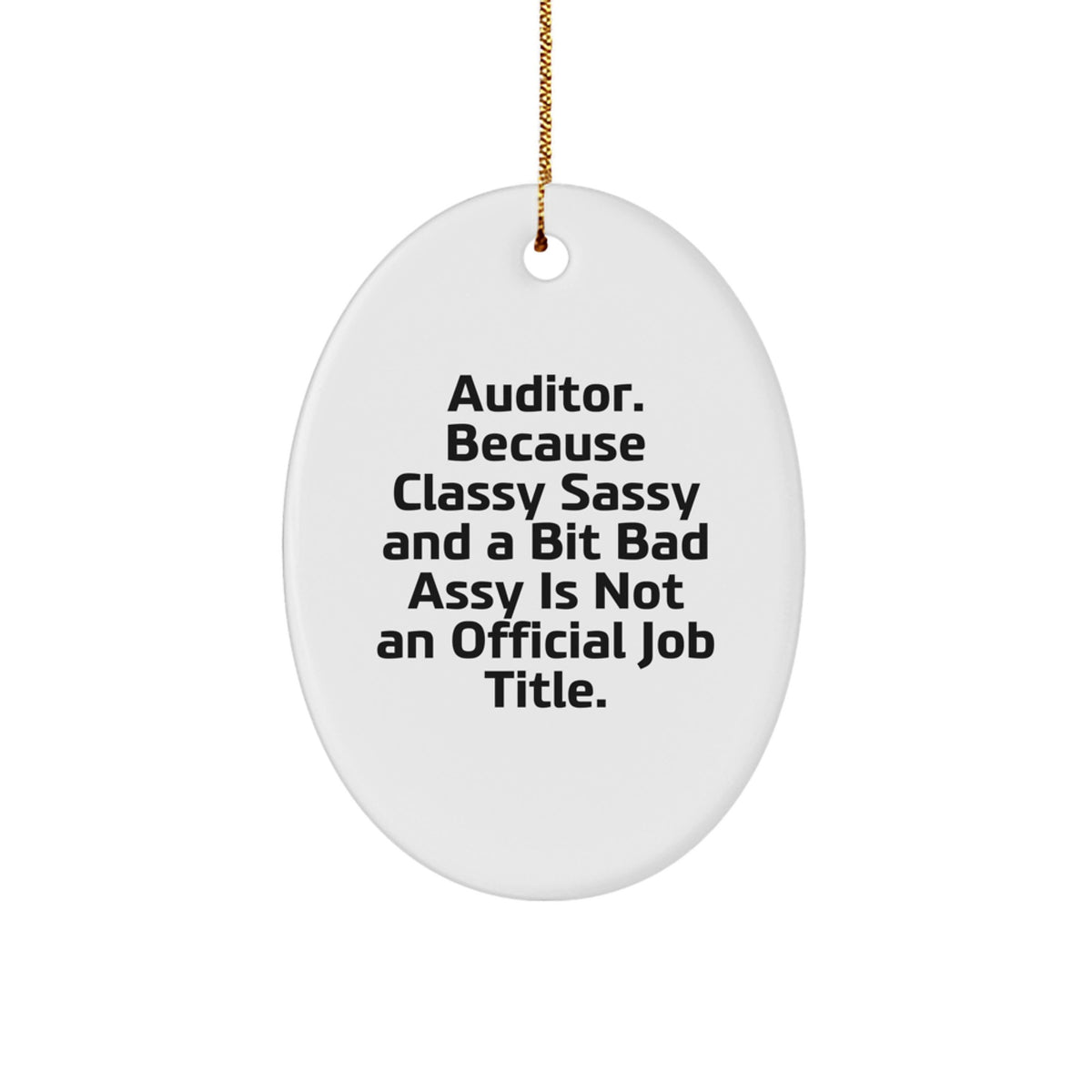 Unique Funny Oval Auditor Christmas Ornaments Gifts from Family Friends Coworkers - Image 1