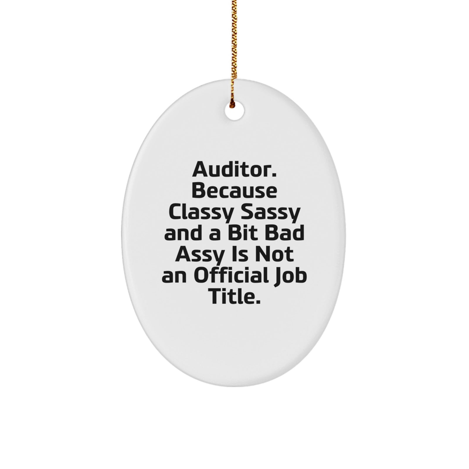 Unique Funny Oval Auditor Christmas Ornaments Gifts from Family Friends Coworkers - Image 1