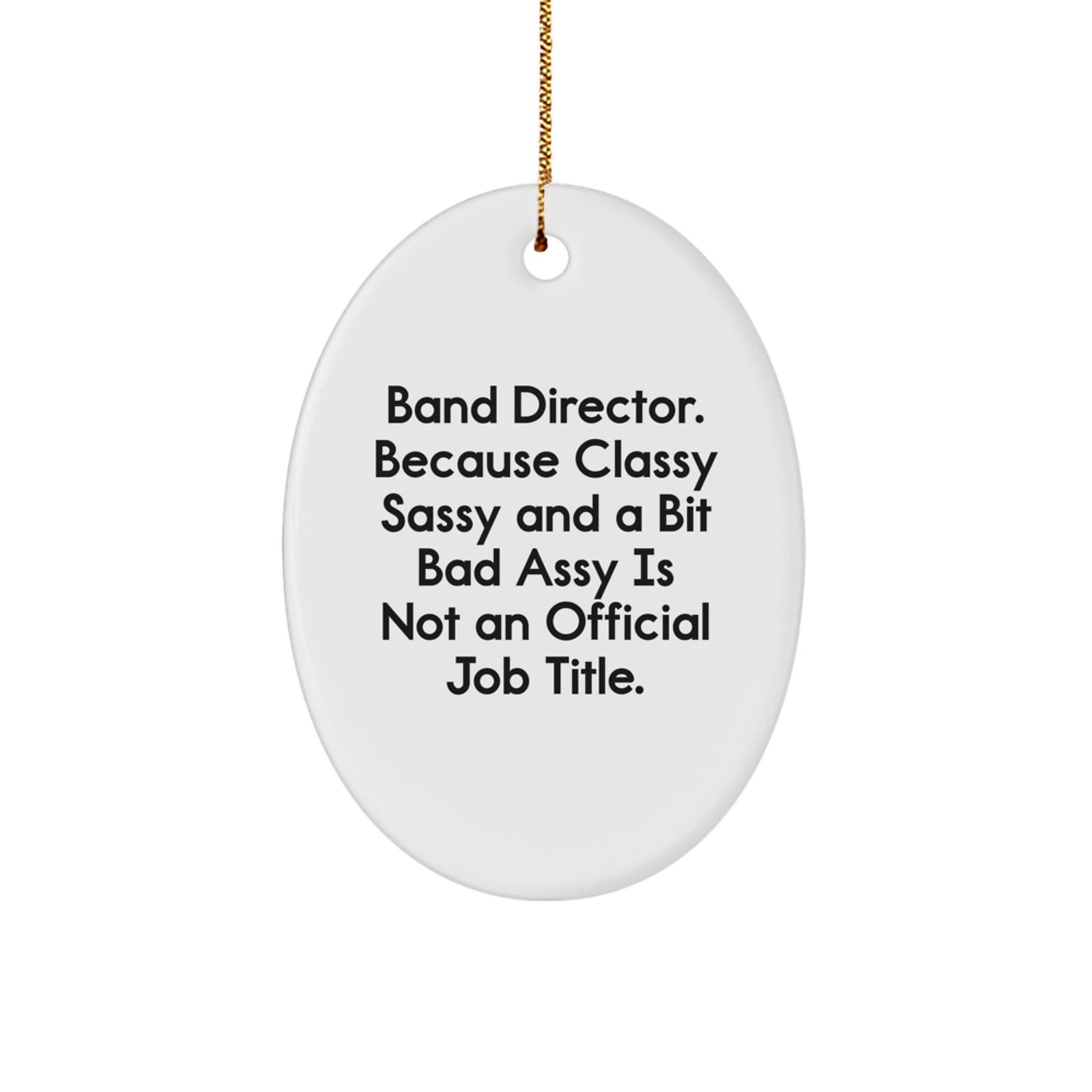 Funny Band Director Gifts Oval Ornament for Christmas Unique Gift from Friends to Band Directors - Image 1