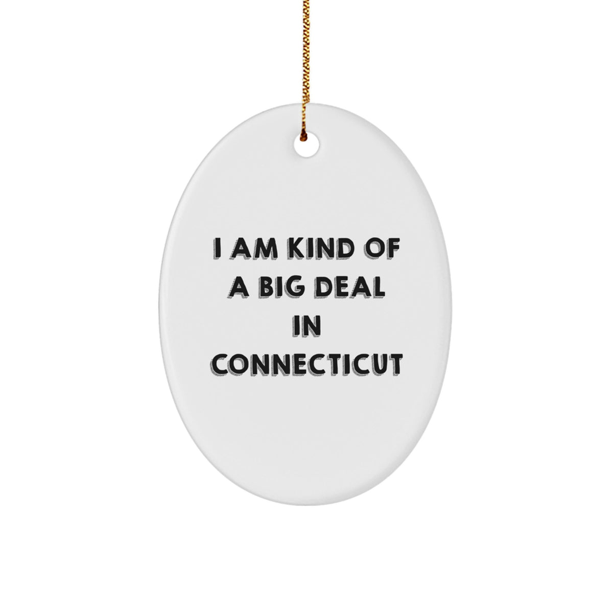 Connecticut Oval Ornament I&#39;m Kinda a Prime Selection Funny Christmas Unique Gift for Friends Family from Connecticut - Image 1