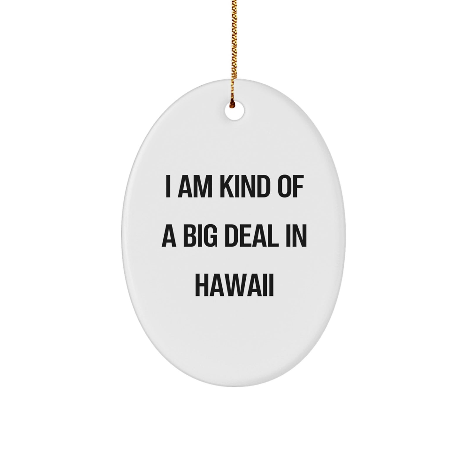 Funny Hawaii Oval Ornament Gifts from Friends or Family for Hawaii Lovers, I Am Kind Of A Prime Selection In Hawaii Christmas Unique Gifts - Image 1