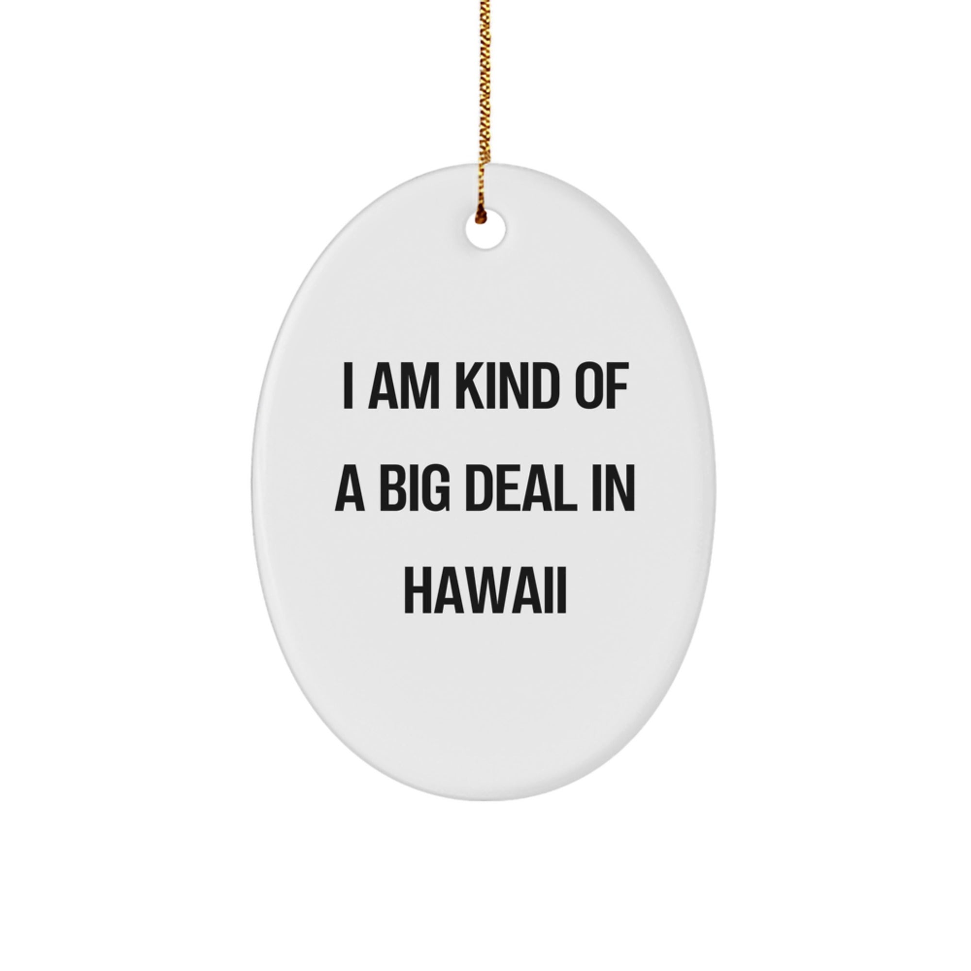 Funny Hawaii Oval Ornament Gifts from Friends or Family for Hawaii Lovers, I Am Kind Of A Prime Selection In Hawaii Christmas Unique Gifts - Image 1